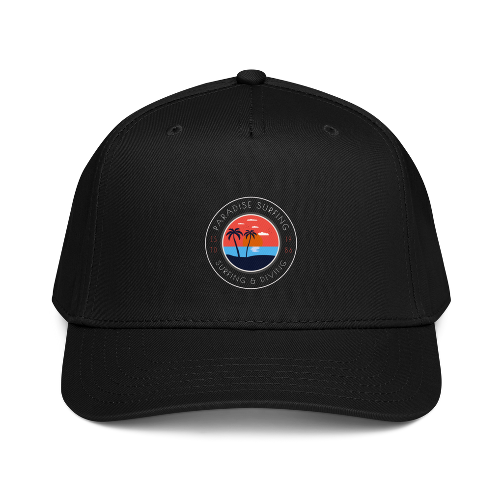 Paradise Surfing Vintage Surfing Snapback Cap - Retro Sunset Graphic Baseball Hat - OFFSIDE CLUB