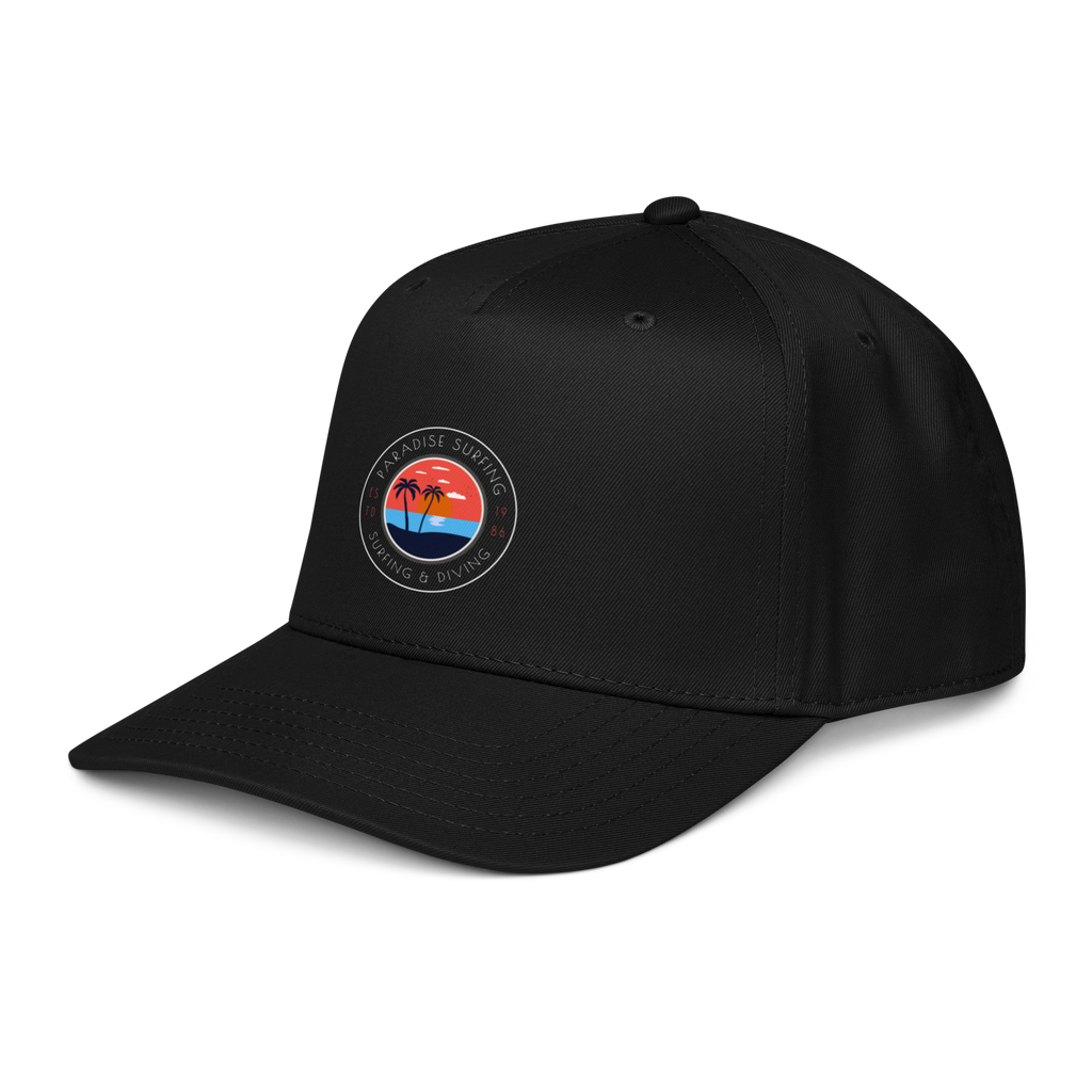 Paradise Surfing Vintage Surfing Snapback Cap - Retro Sunset Graphic Baseball Hat - OFFSIDE CLUB