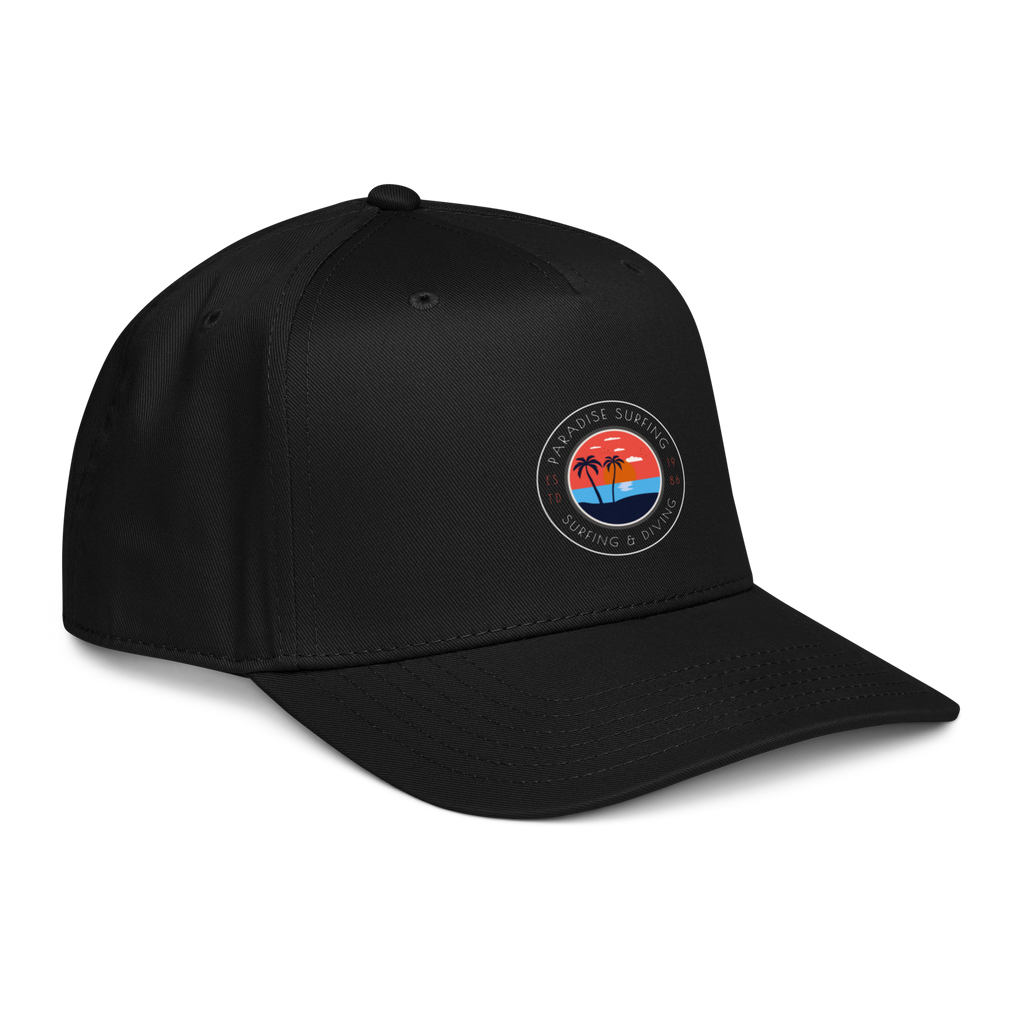Paradise Surfing Vintage Surfing Snapback Cap - Retro Sunset Graphic Baseball Hat - OFFSIDE CLUB