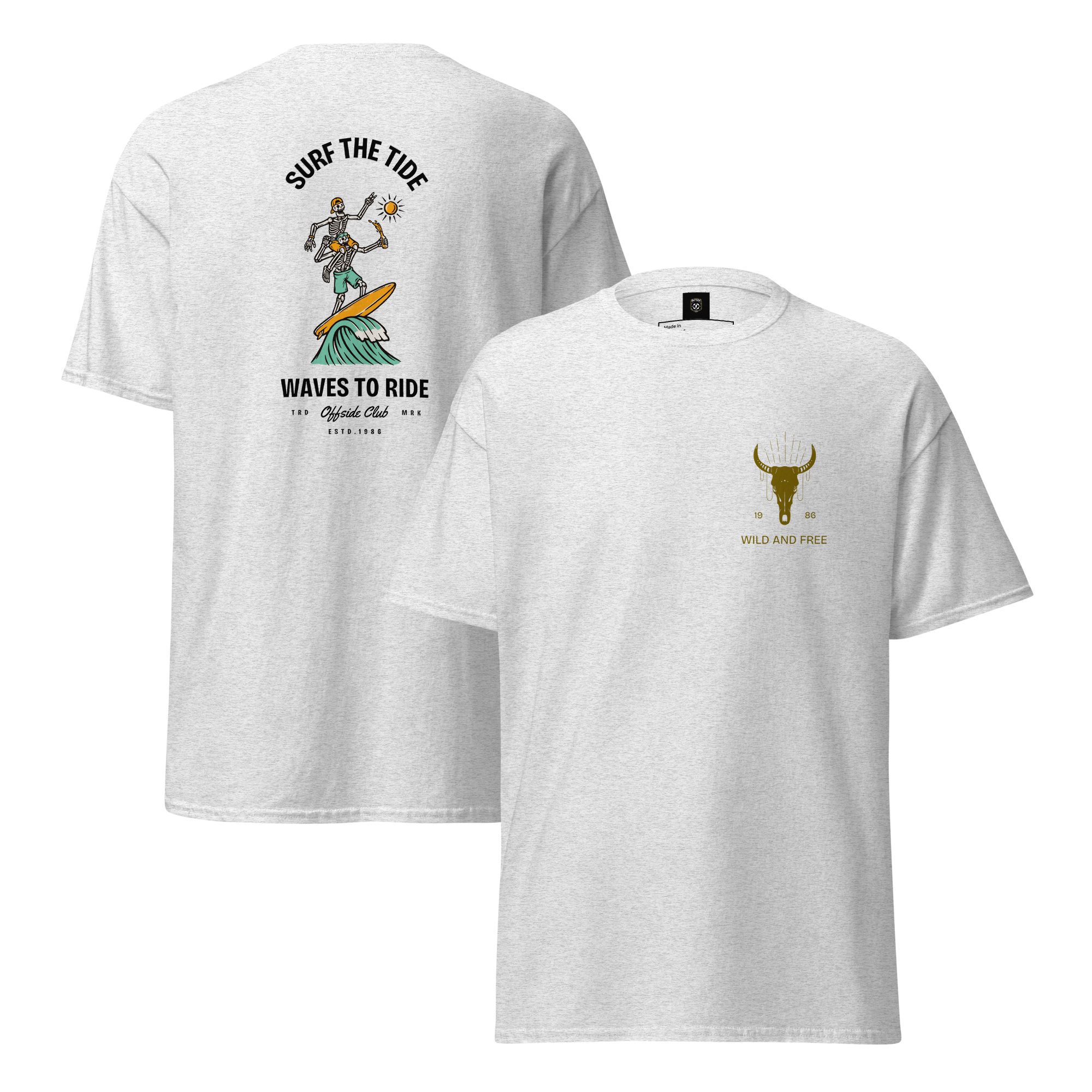 Surf The Tide Men's Surfing Graphic Tee - OFFSIDE CLUB