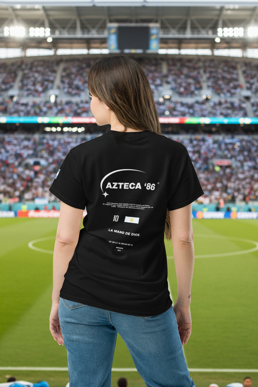 AZTECA ’86 T-Shirt - La Mano de Dios Tribute Tee - OFFSIDE CLUB