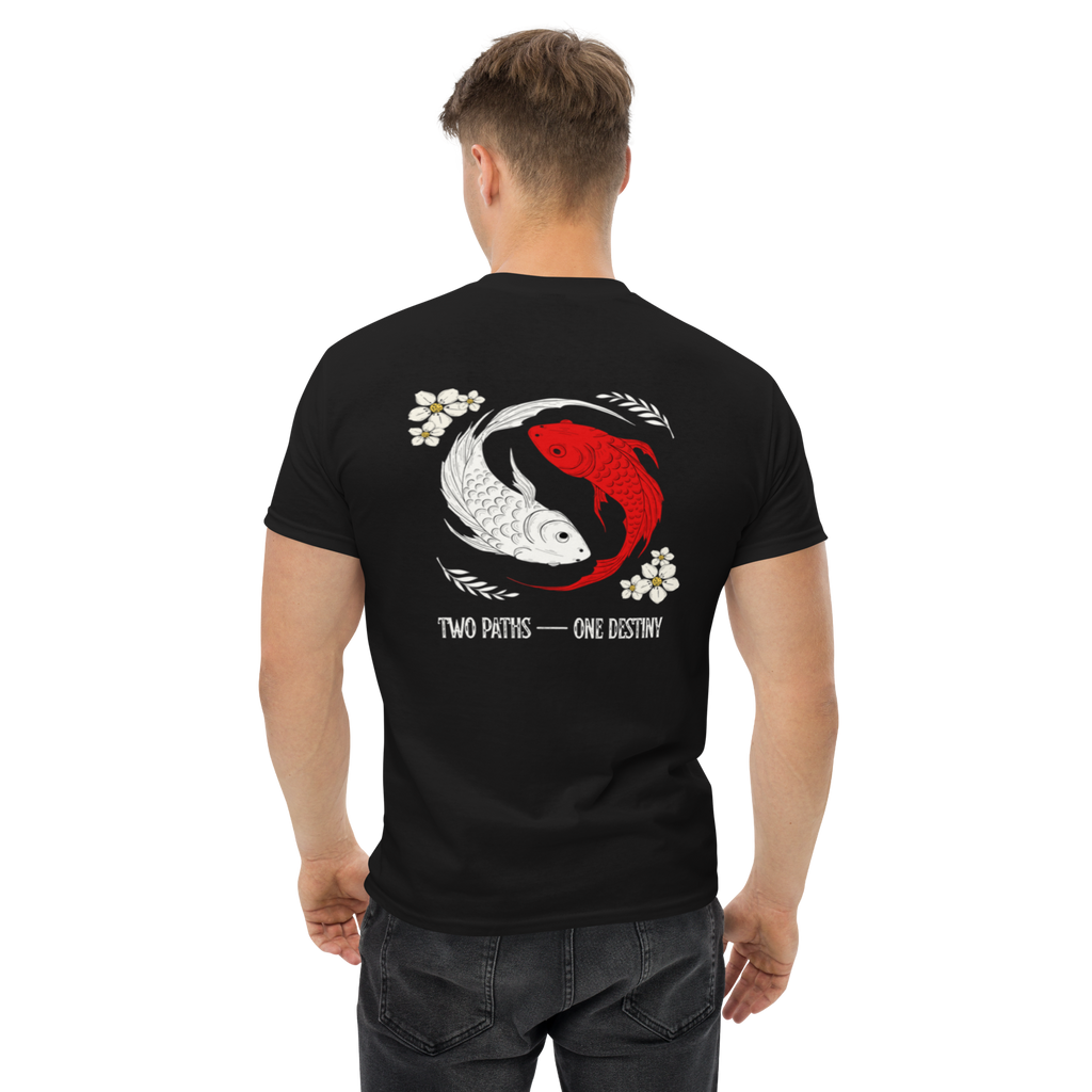 Two Paths Koi Graphic Tee - Stylish and Unique Koi Design T-Shirt - OFFSIDE CLUB