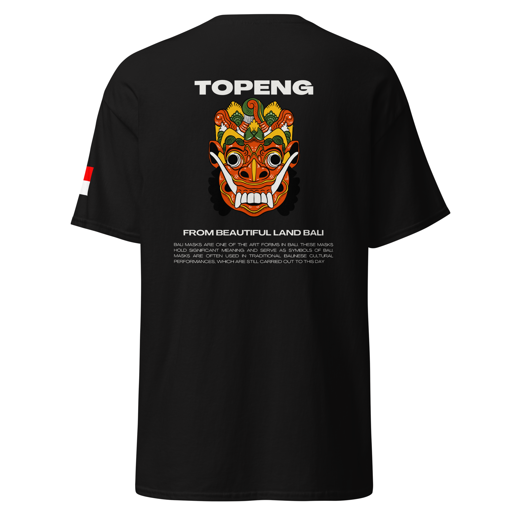 Balinese Topeng Art Tee - Premium Graphic Tee for Unique Style - OFFSIDE CLUB