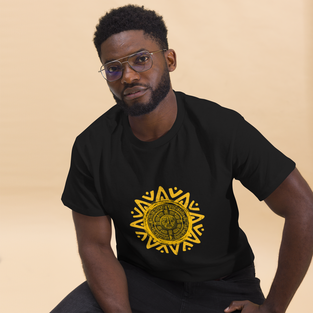 Unisex Aztec Sun Stone T-Shirt for Cultural Style - OFFSIDE CLUB