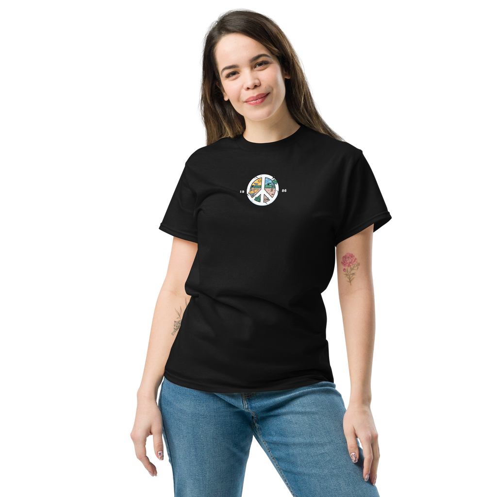 Beach in Peace Tee - Retro Graphic Comfort and Style - OFFSIDE CLUB
