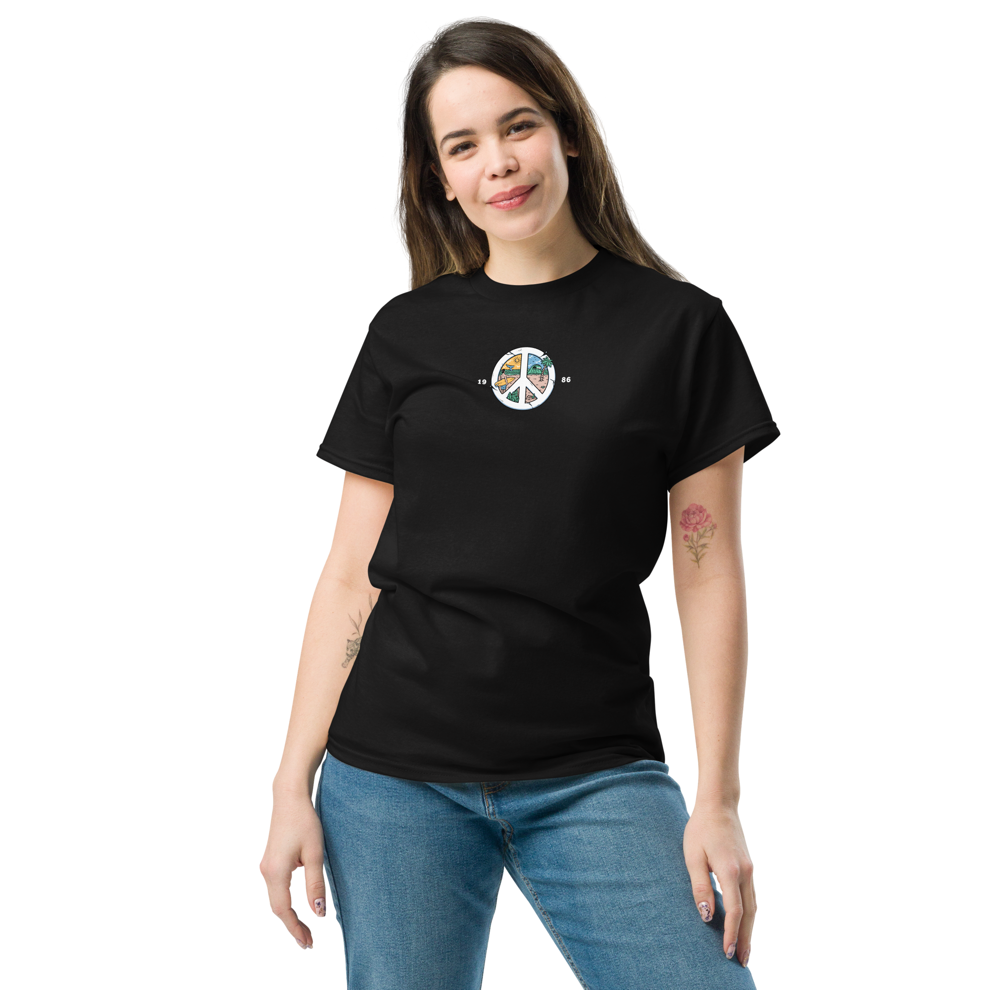 "Beach in Peace" Retro Graphic Tee