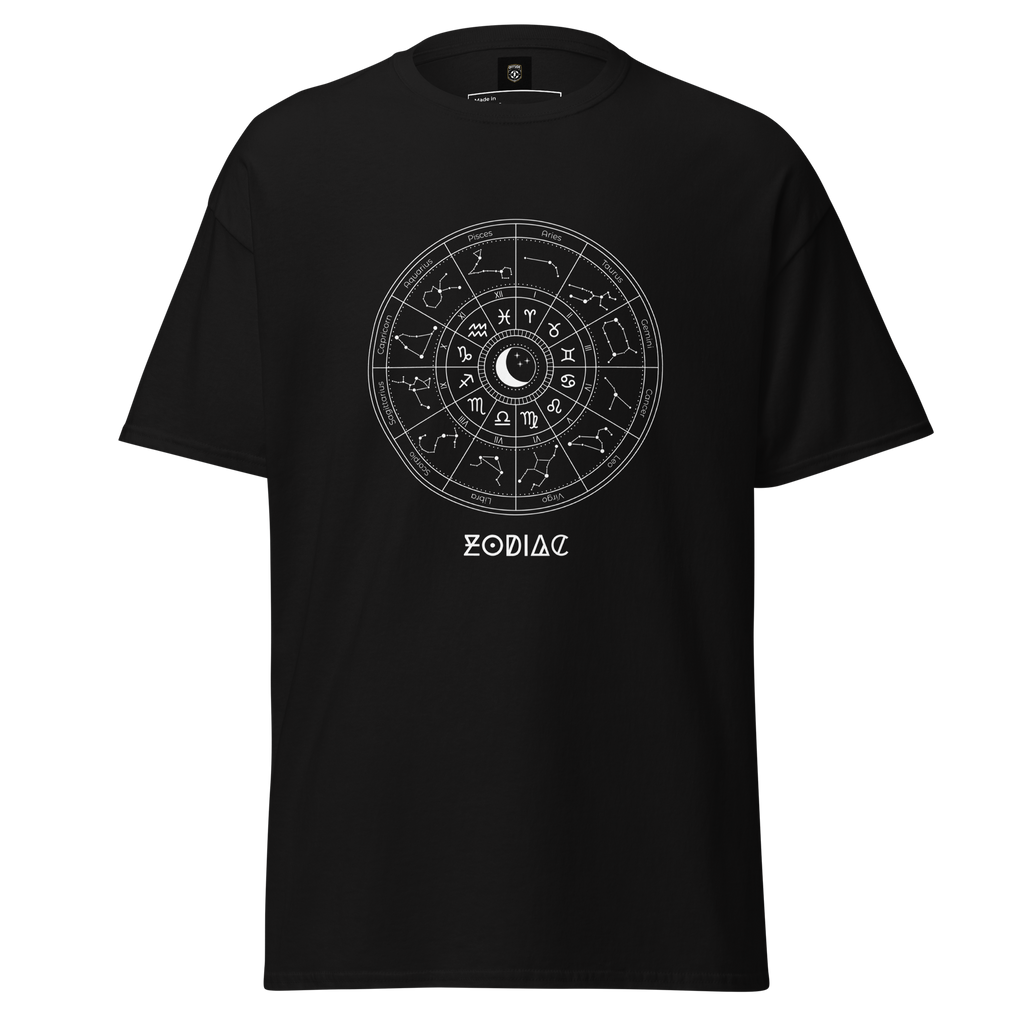 Celestial Zodiac Wheel Tee - Unique Astrology Graphic T-Shirt - OFFSIDE CLUB