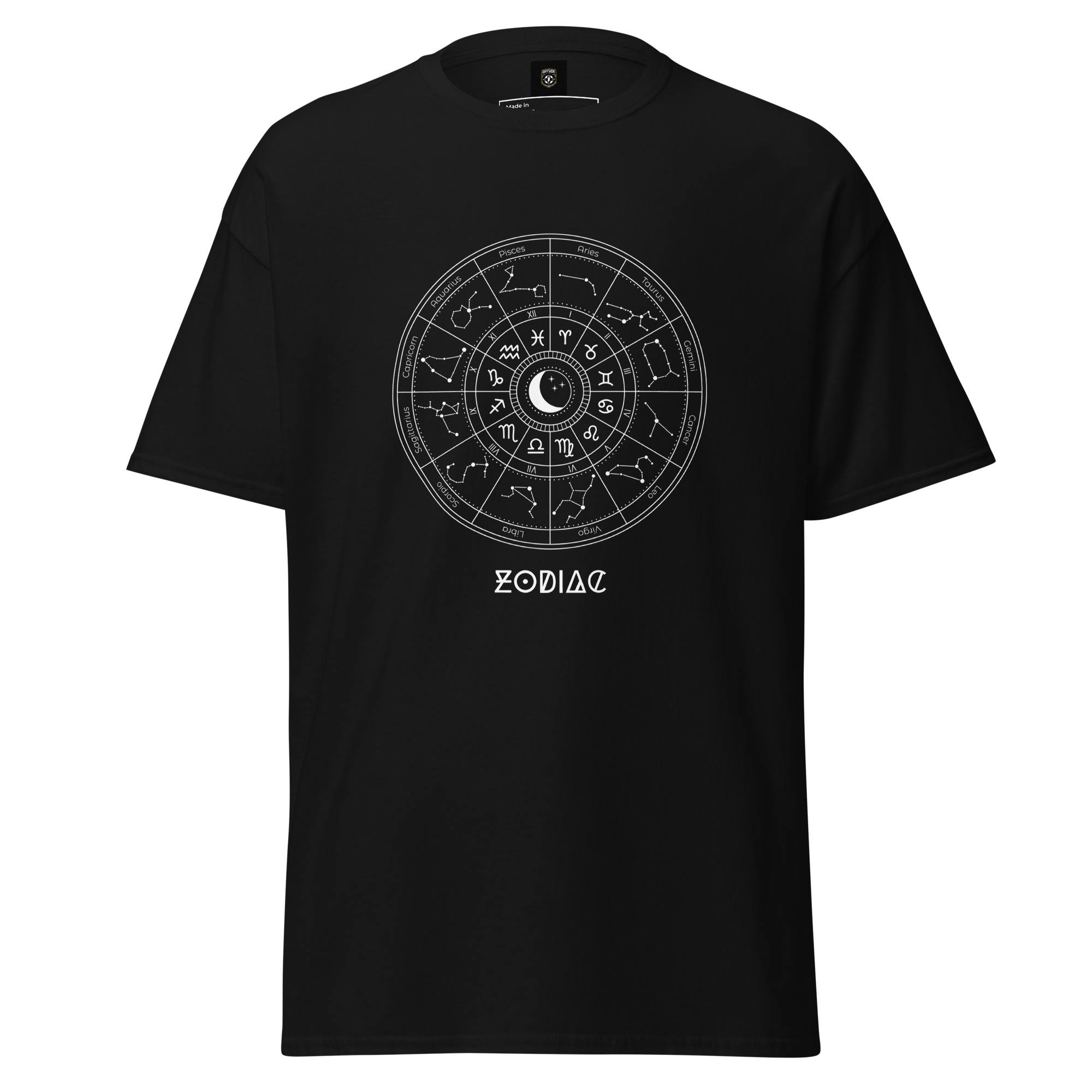 Celestial Zodiac Wheel Graphic Tee