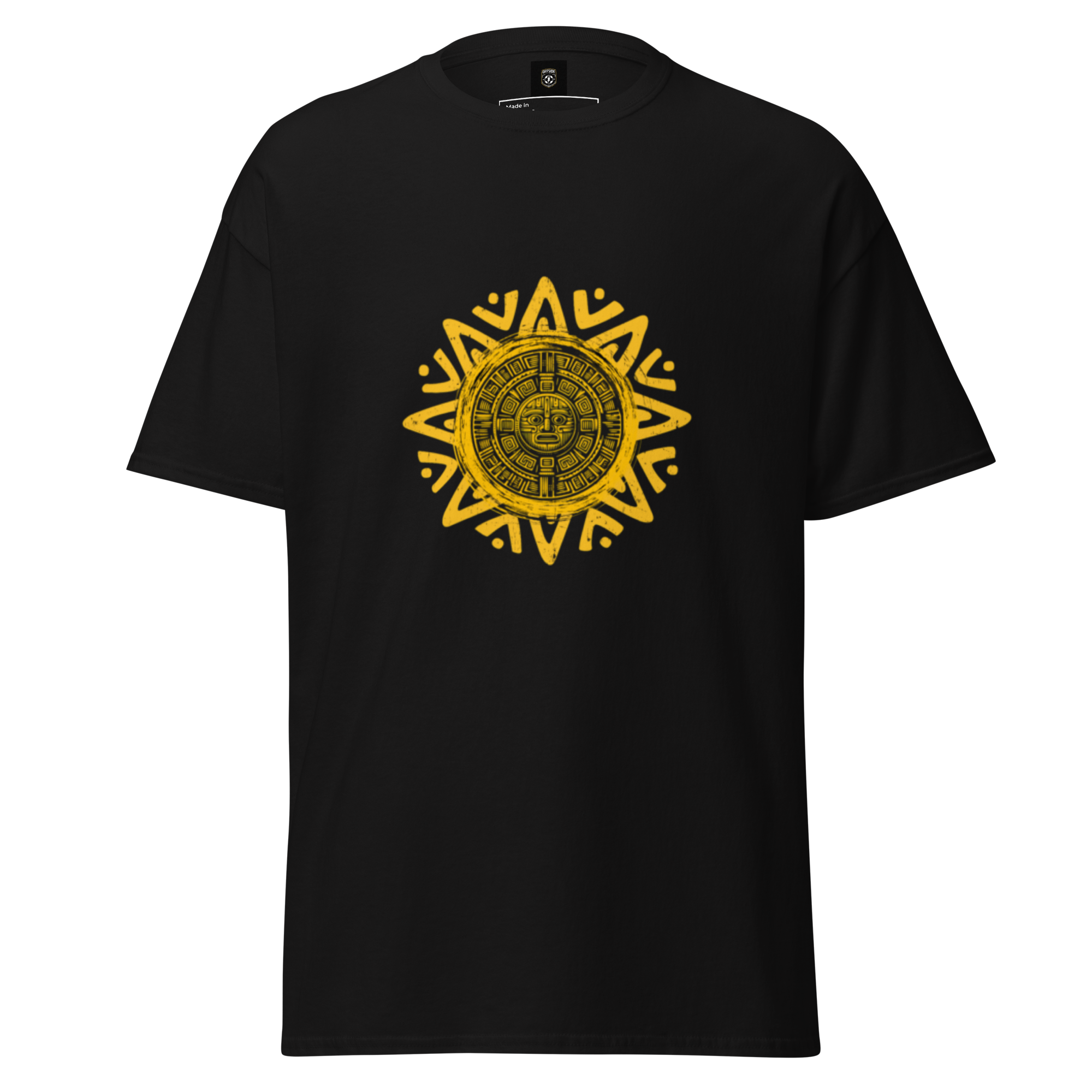 Unisex Aztec Sun Stone T-Shirt for Cultural Style - OFFSIDE CLUB