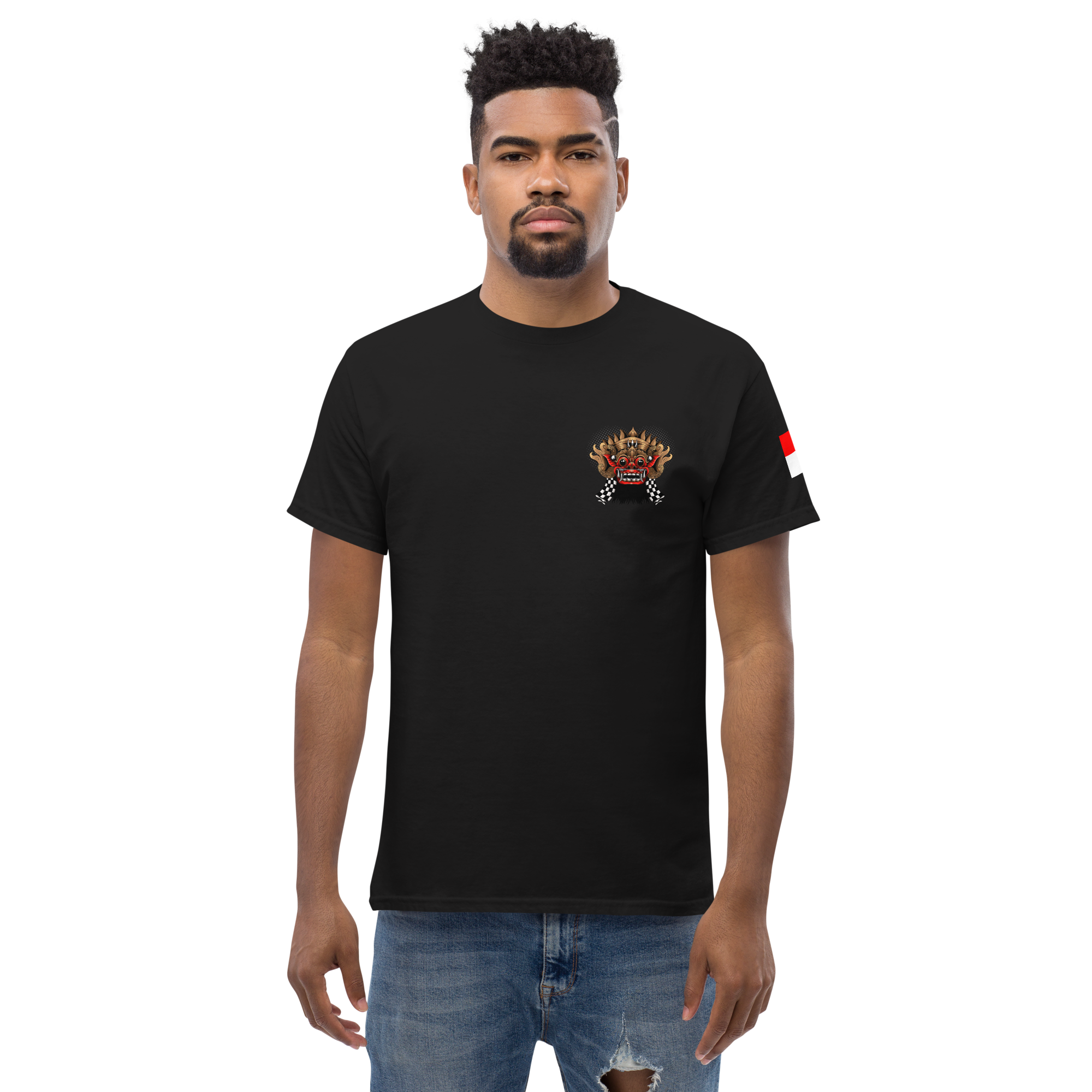 Balinese Topeng Art Tee - Premium Graphic Tee for Unique Style - OFFSIDE CLUB