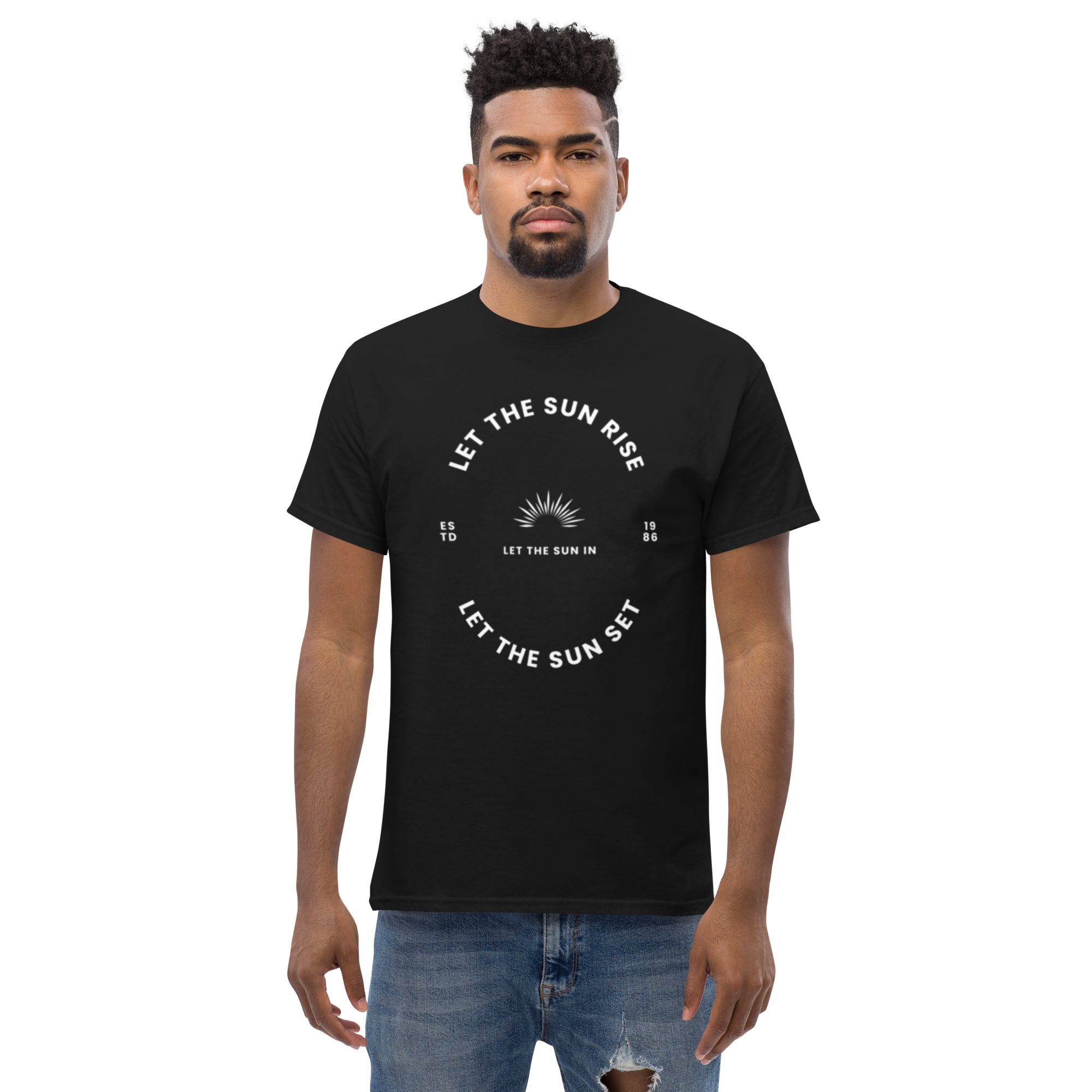 Let the Sun Rise Minimalist Graphic Tee for Effortless Style - OFFSIDE CLUB