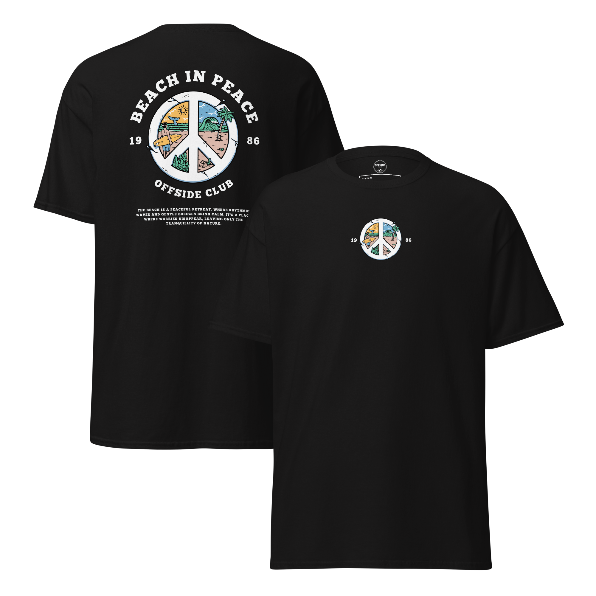 "Beach in Peace" Retro Graphic Tee