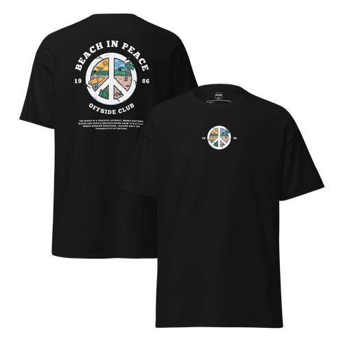 Beach in Peace Tee - Retro Graphic Comfort and Style - OFFSIDE CLUB