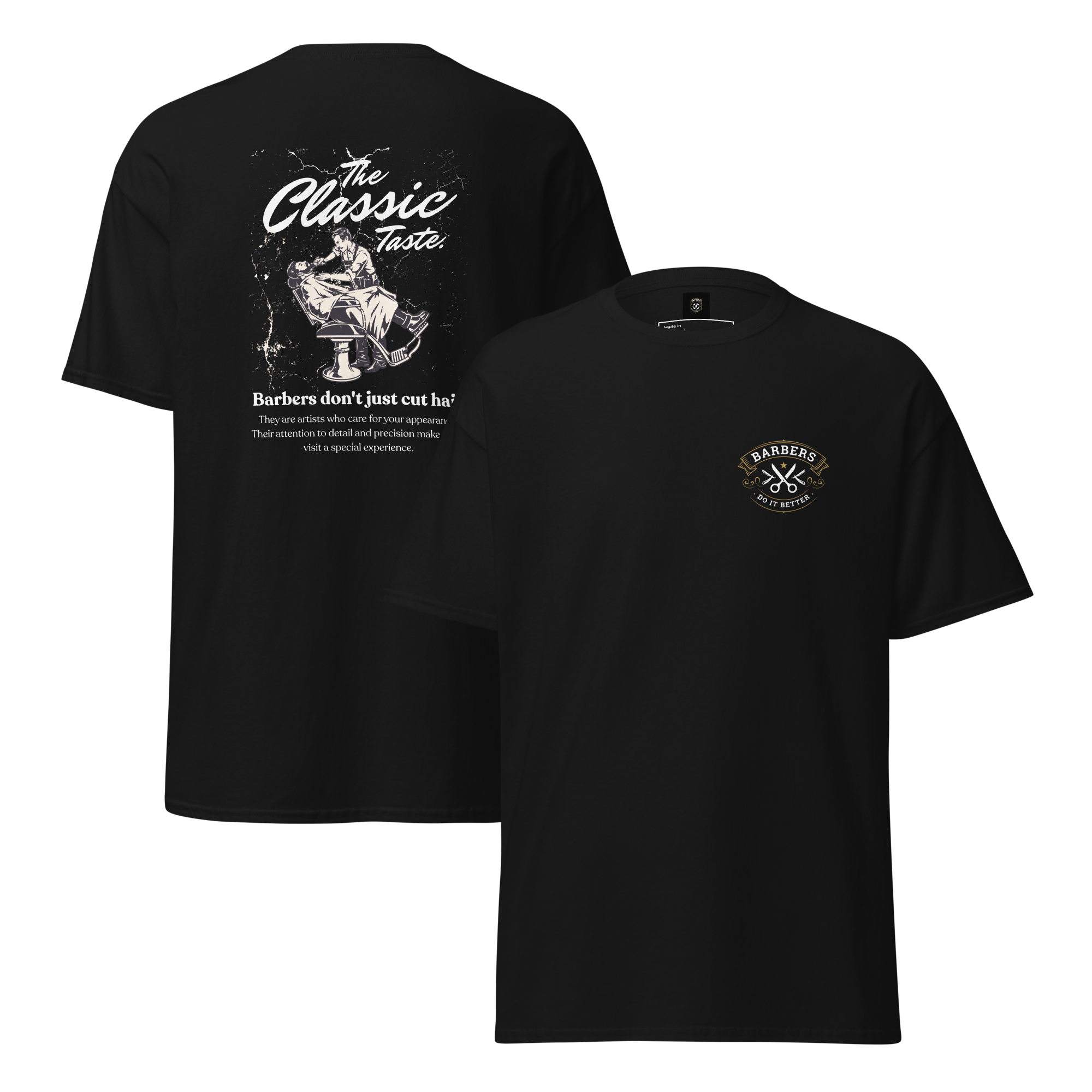Classic Barber Graphic Tee - Timeless Style for Every Grooming Enthusiast - OFFSIDE CLUB
