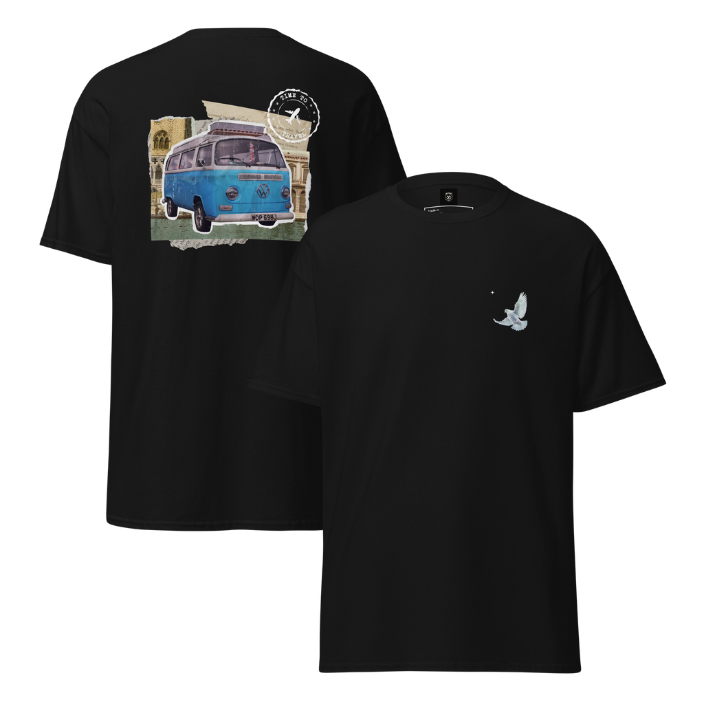 Wanderlust Graphic Tee for Adventure Seekers - Retro Van Design - OFFSIDE CLUB