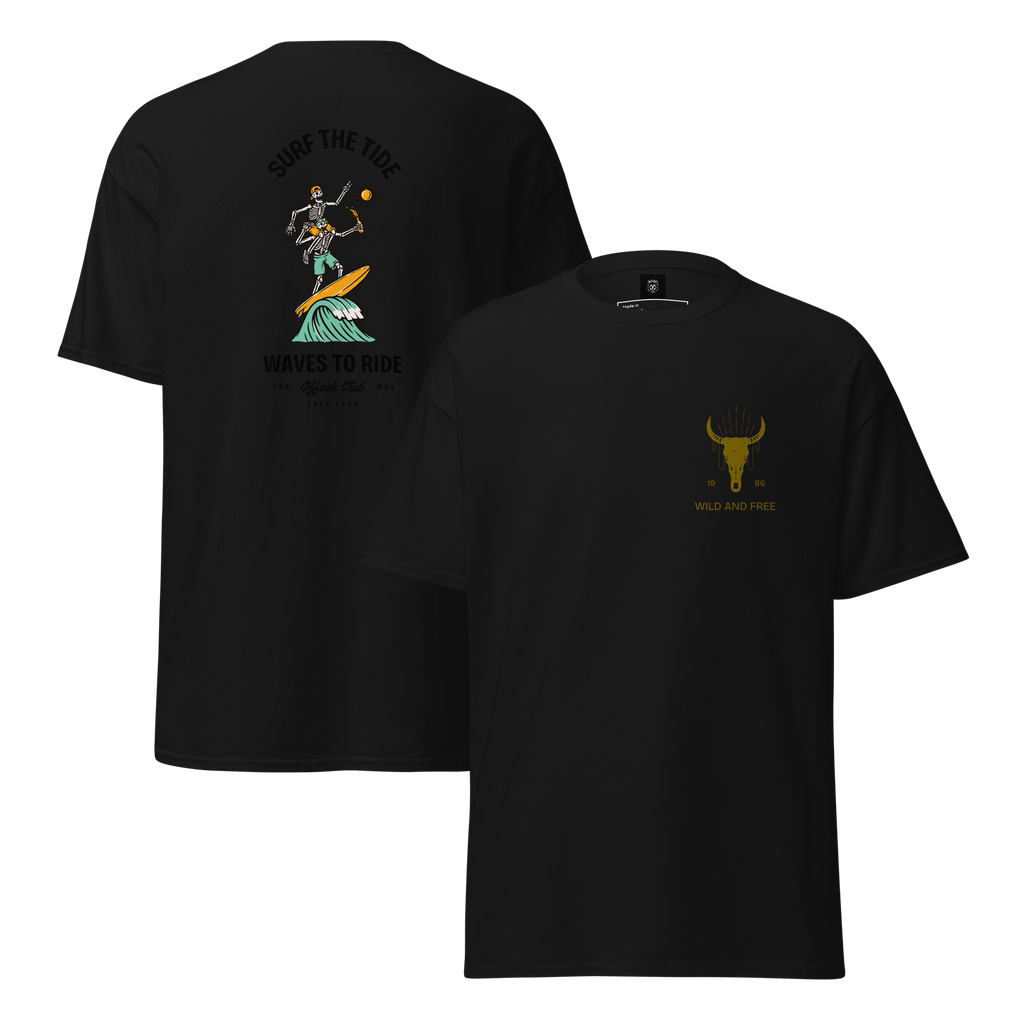 Surf The Tide Men's Surfing Graphic Tee - OFFSIDE CLUB