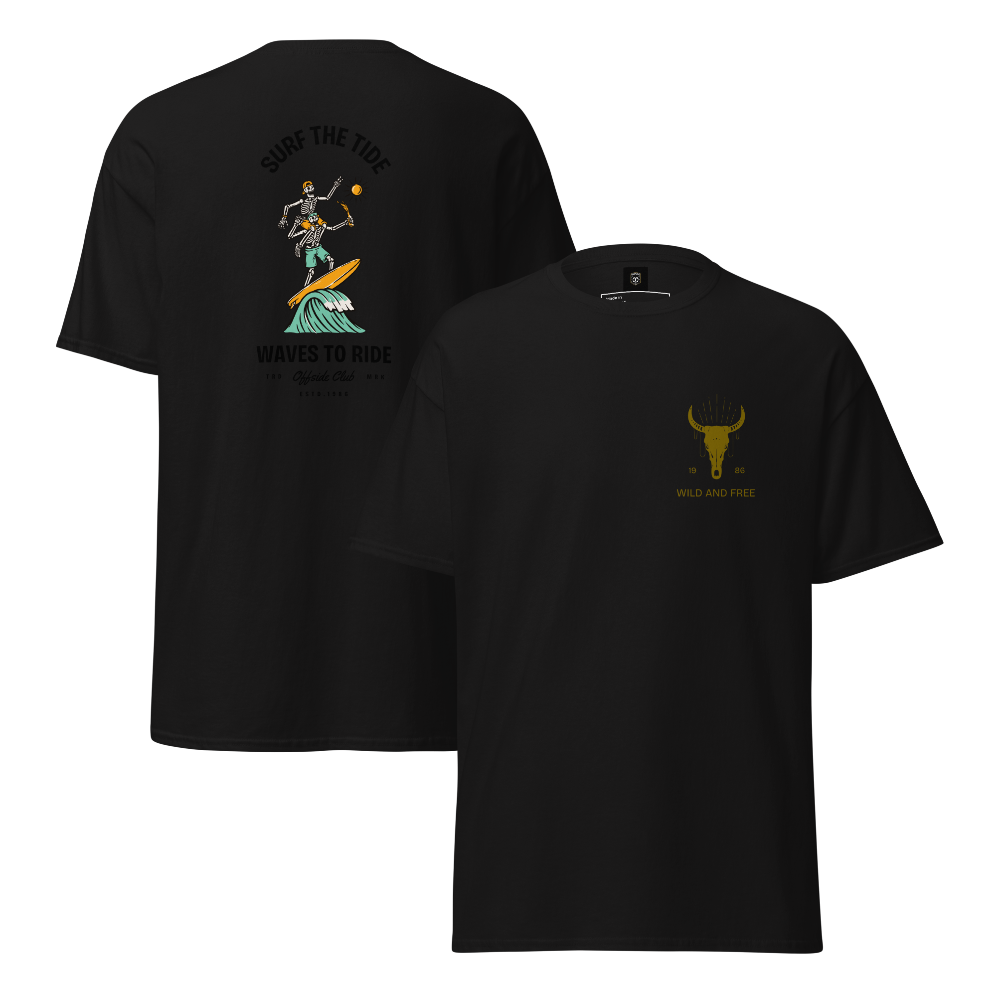 Surf The Tide Men's Surfing Graphic Tee - OFFSIDE CLUB