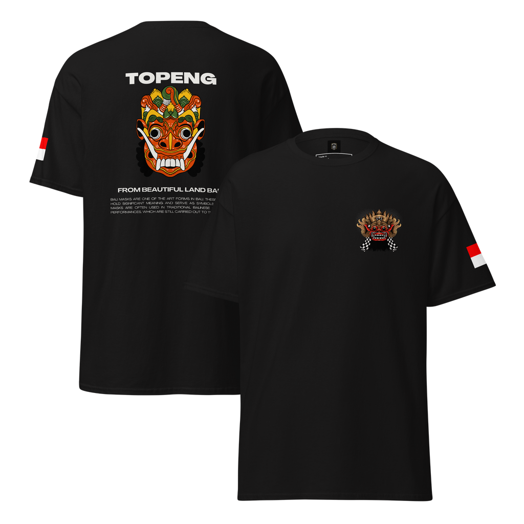 Balinese Topeng Art Tee - Premium Graphic Tee for Unique Style - OFFSIDE CLUB