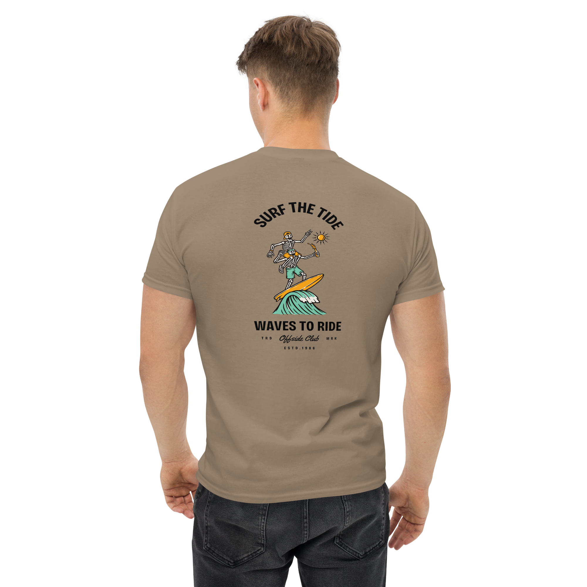 Surf The Tide Men's Surfing Graphic Tee - OFFSIDE CLUB