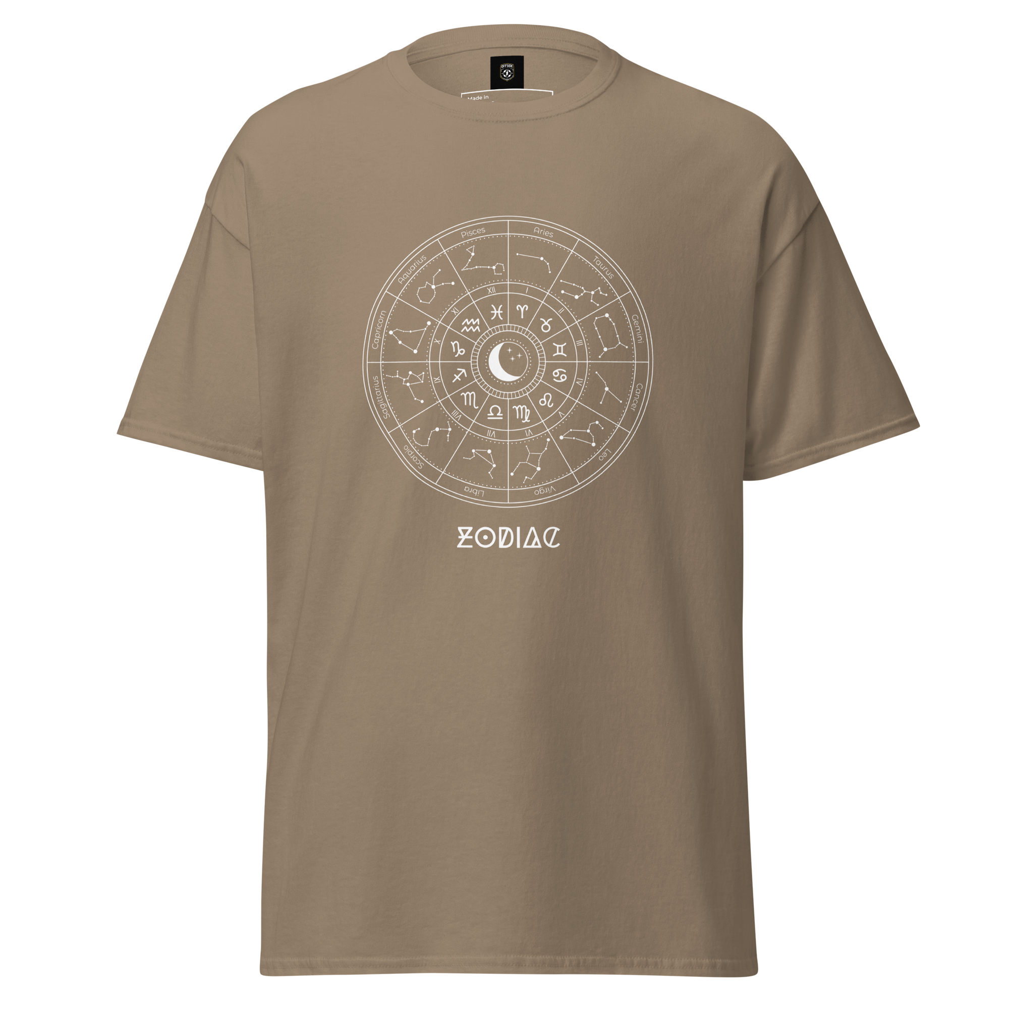 Celestial Zodiac Wheel Graphic Tee