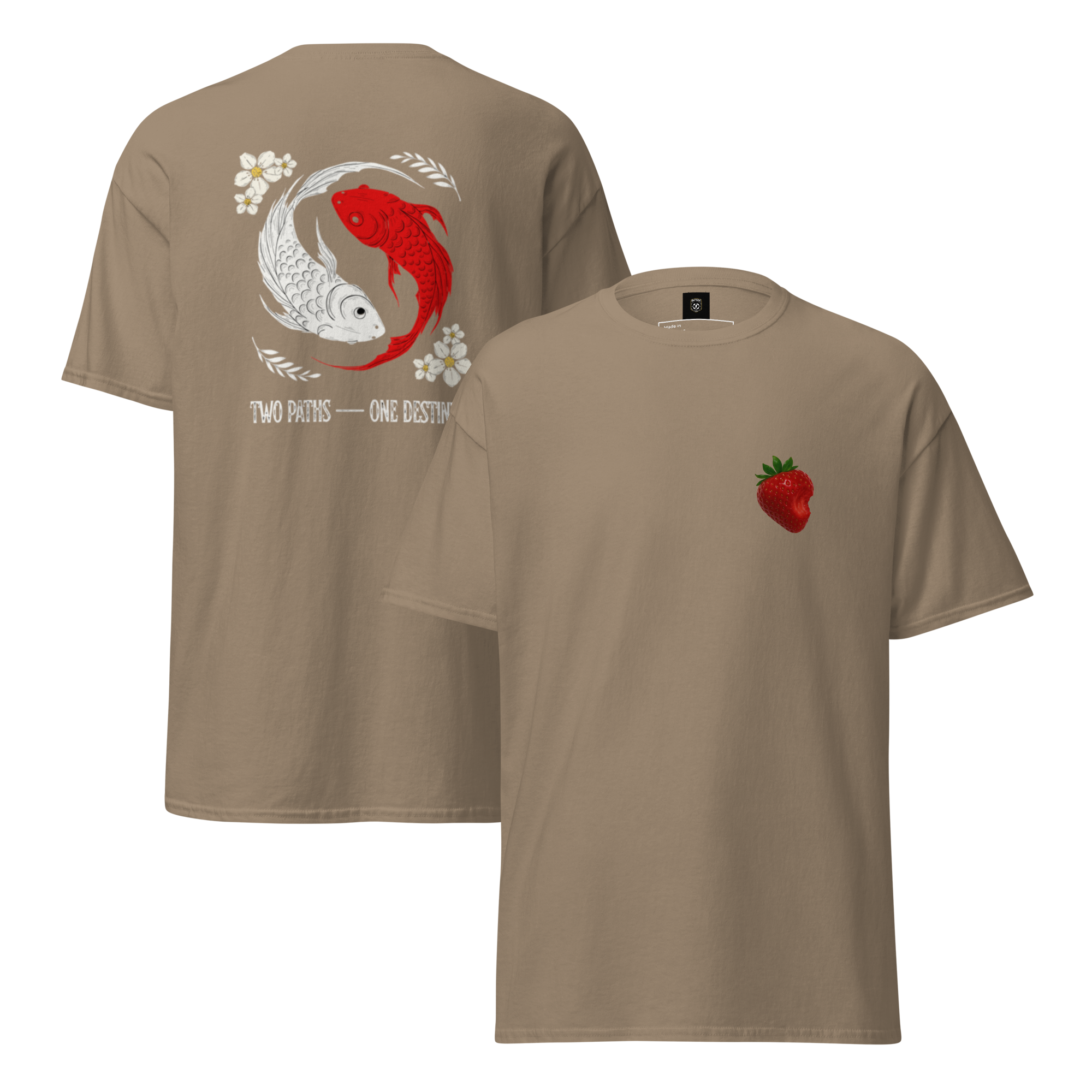 Two Paths Koi Graphic Tee - Stylish and Unique Koi Design T-Shirt - OFFSIDE CLUB