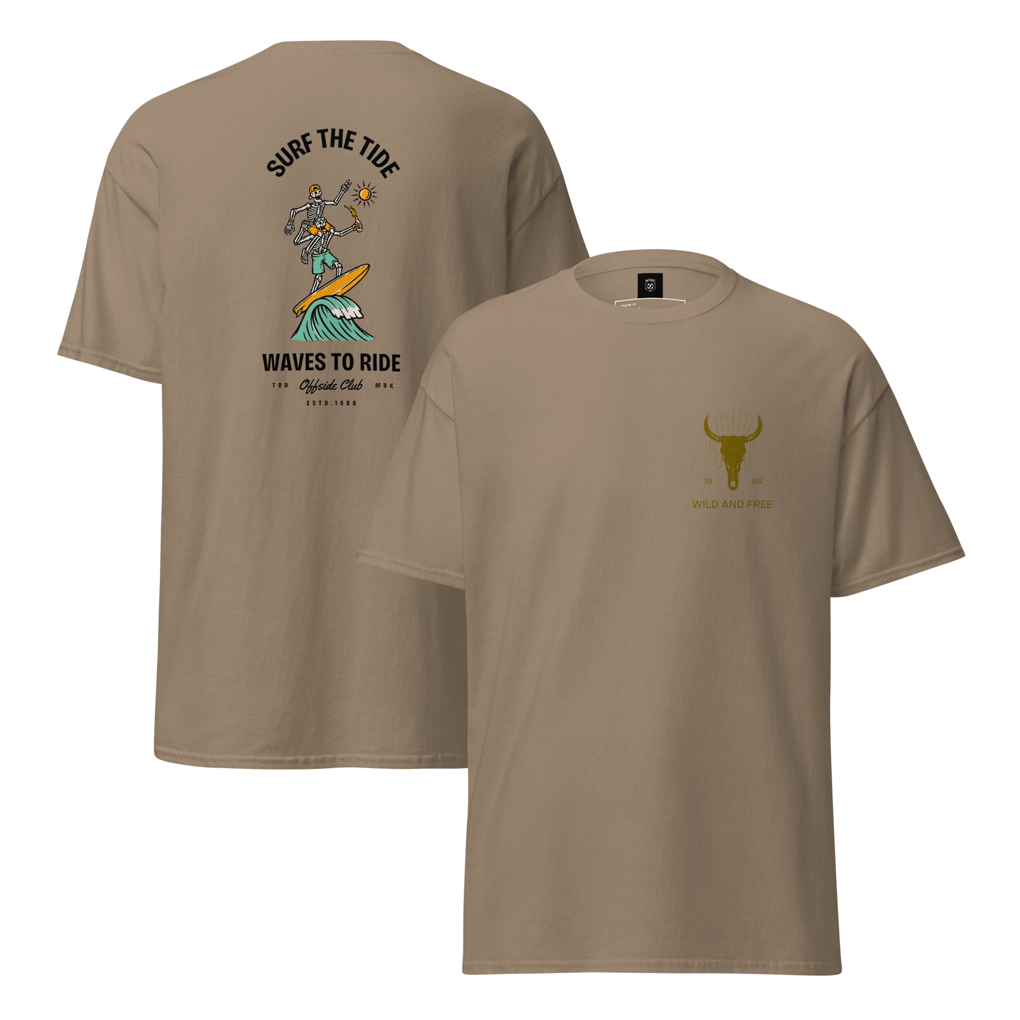 Surf The Tide Men's Surfing Graphic Tee - OFFSIDE CLUB