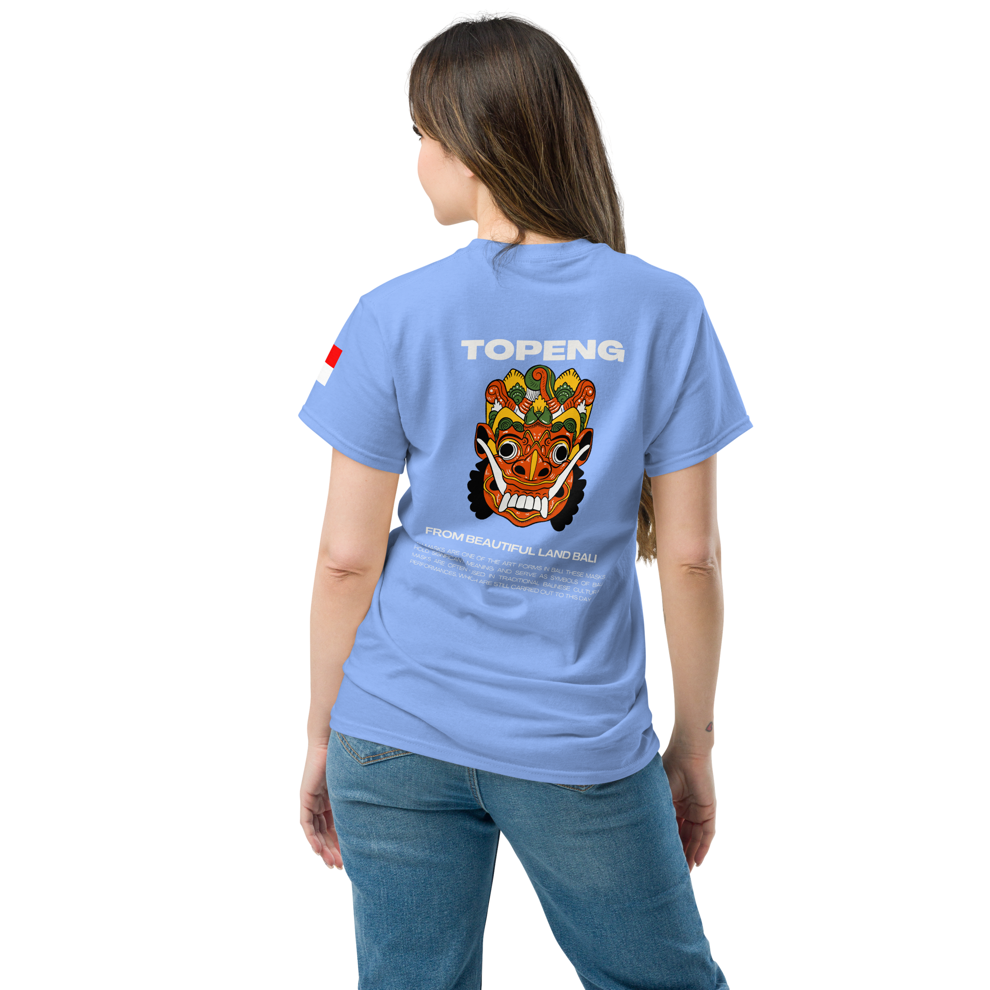 Balinese Topeng Art Tee - Premium Graphic Tee for Unique Style - OFFSIDE CLUB