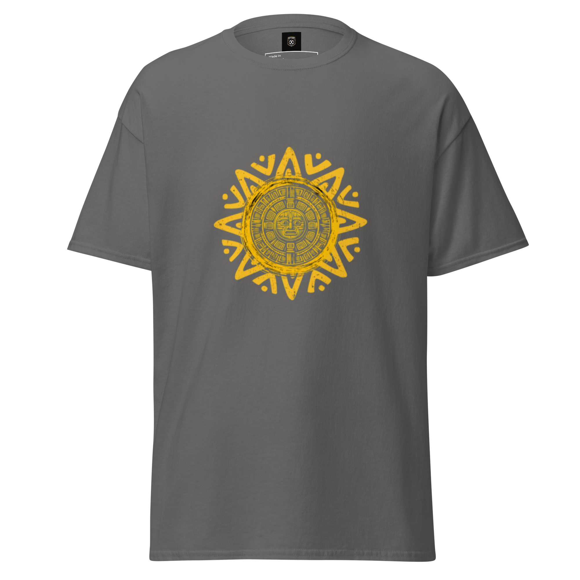 Unisex Aztec Sun Stone T-Shirt for Cultural Style - OFFSIDE CLUB