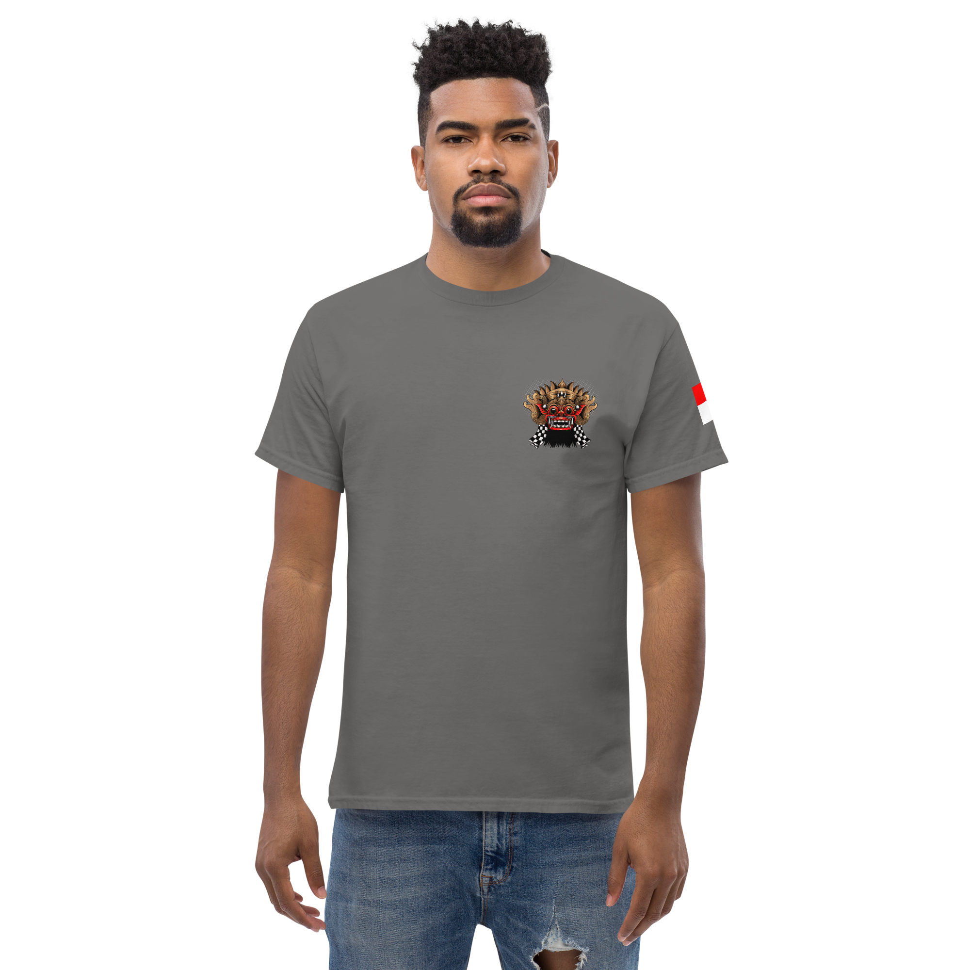 Balinese Topeng Art Tee - Premium Graphic Tee for Unique Style - OFFSIDE CLUB