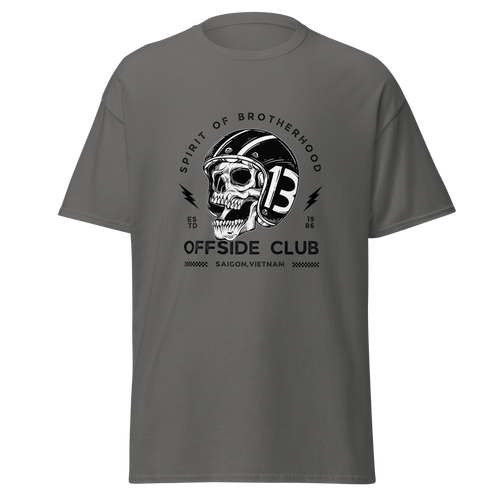 Biker Skull Graphic Tee Offside Club for Real Motorcycle Enthusiasts - OFFSIDE CLUB