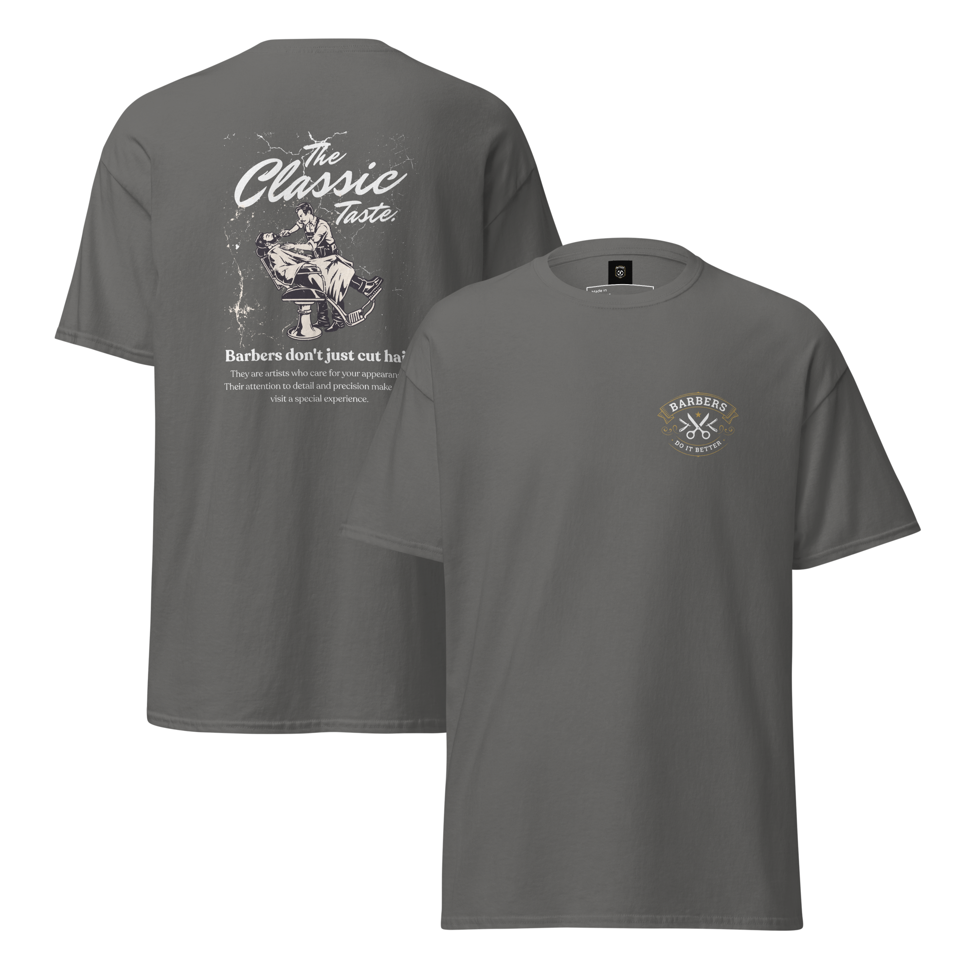 Classic Barber Graphic Tee - Timeless Style for Every Grooming Enthusiast - OFFSIDE CLUB