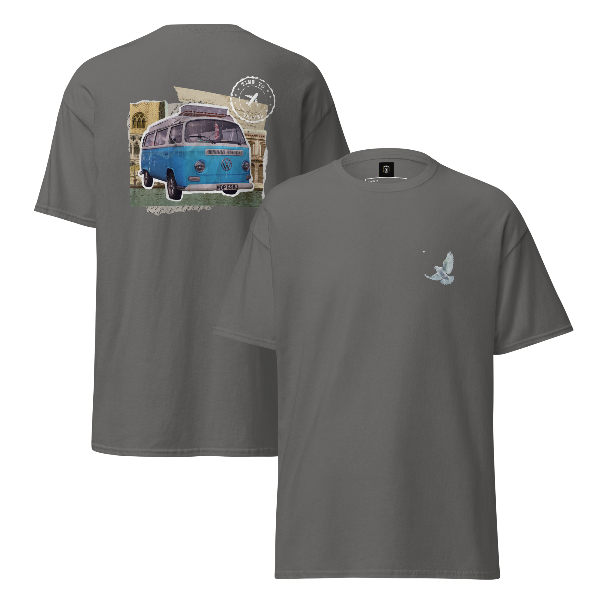 Wanderlust Graphic Tee for Adventure Seekers - Retro Van Design - OFFSIDE CLUB