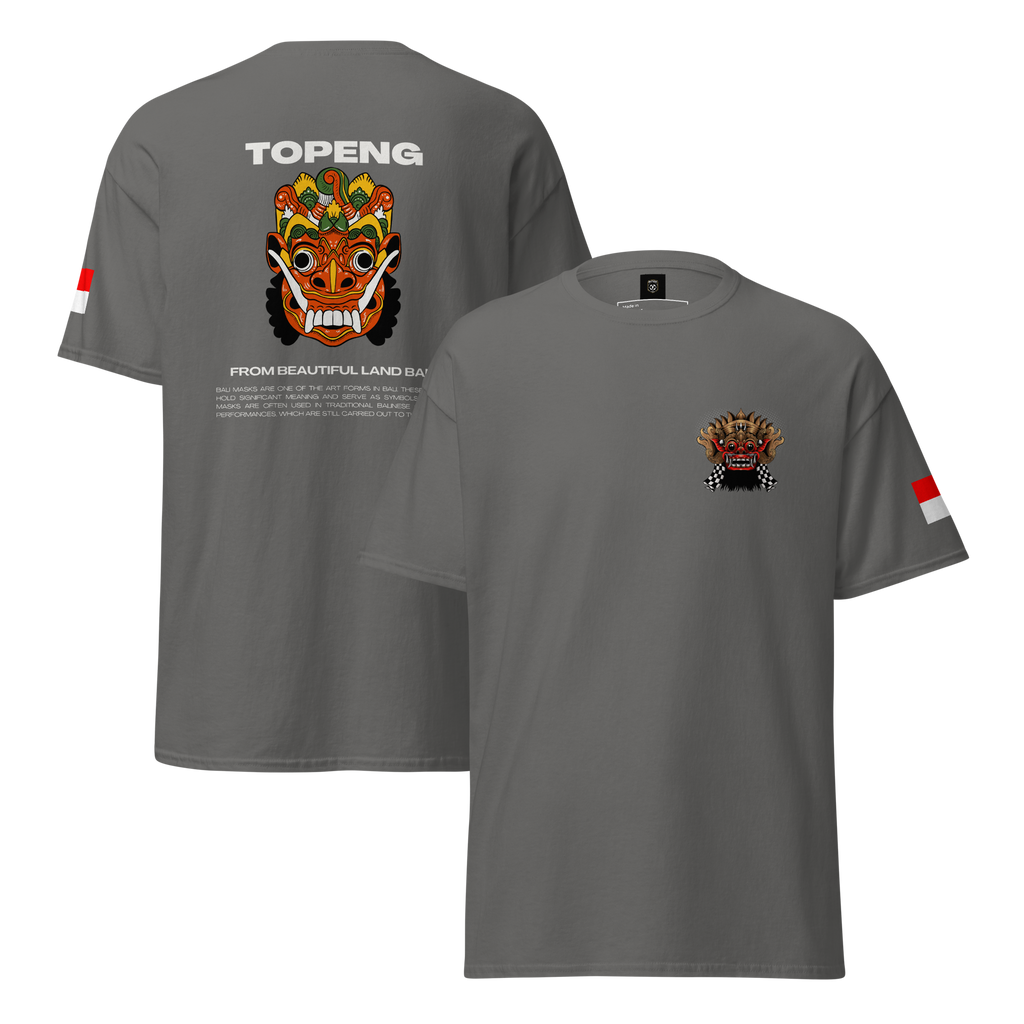Balinese Topeng Art Tee - Premium Graphic Tee for Unique Style - OFFSIDE CLUB
