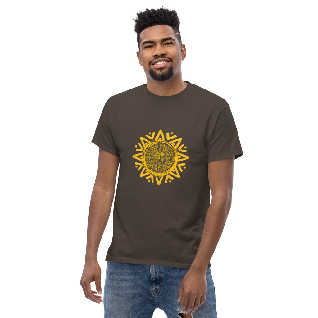 Unisex Aztec Sun Stone T-Shirt for Cultural Style - OFFSIDE CLUB