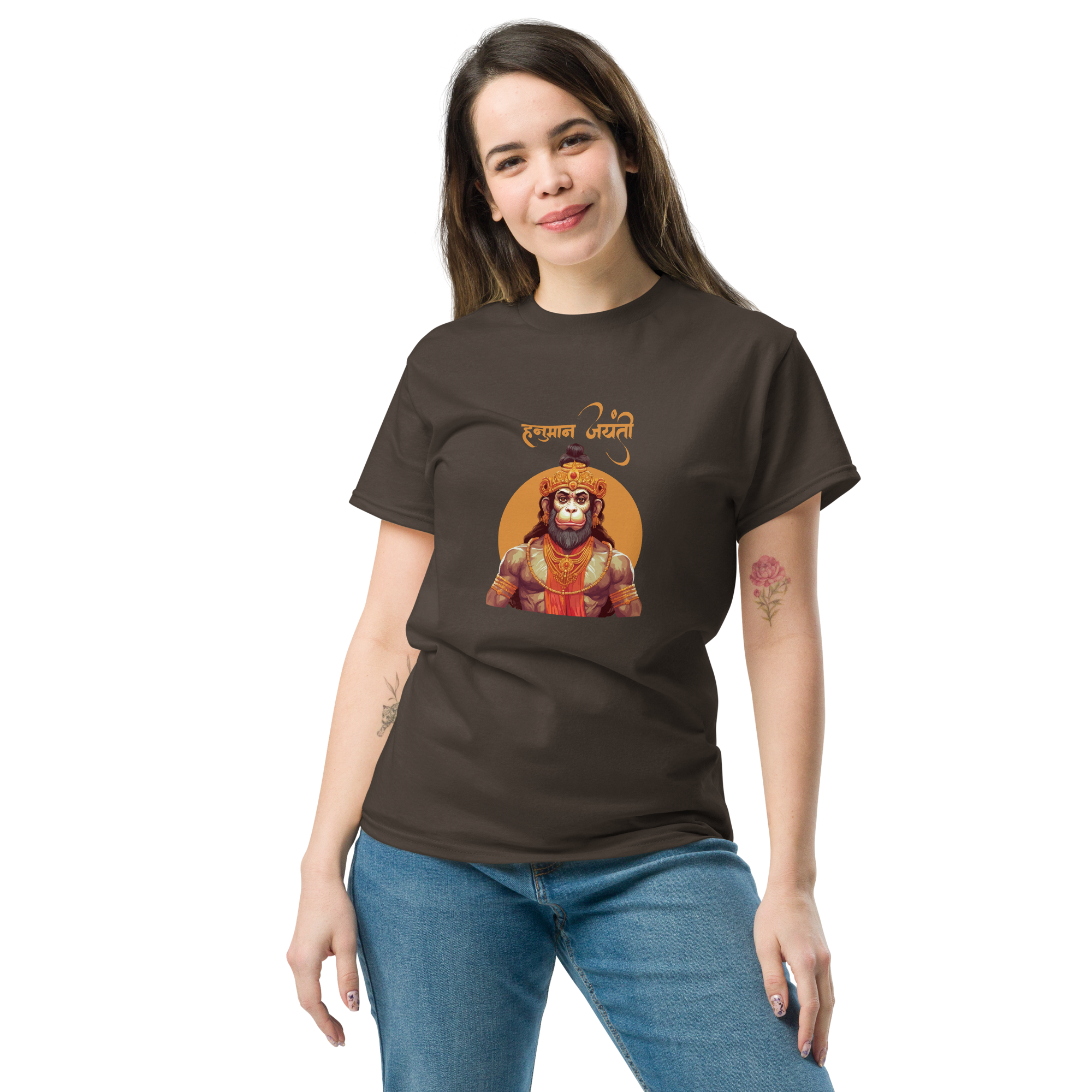 Powerful Hanuman Illustration Shirt for Spiritual Strength and Style - OFFSIDE CLUB