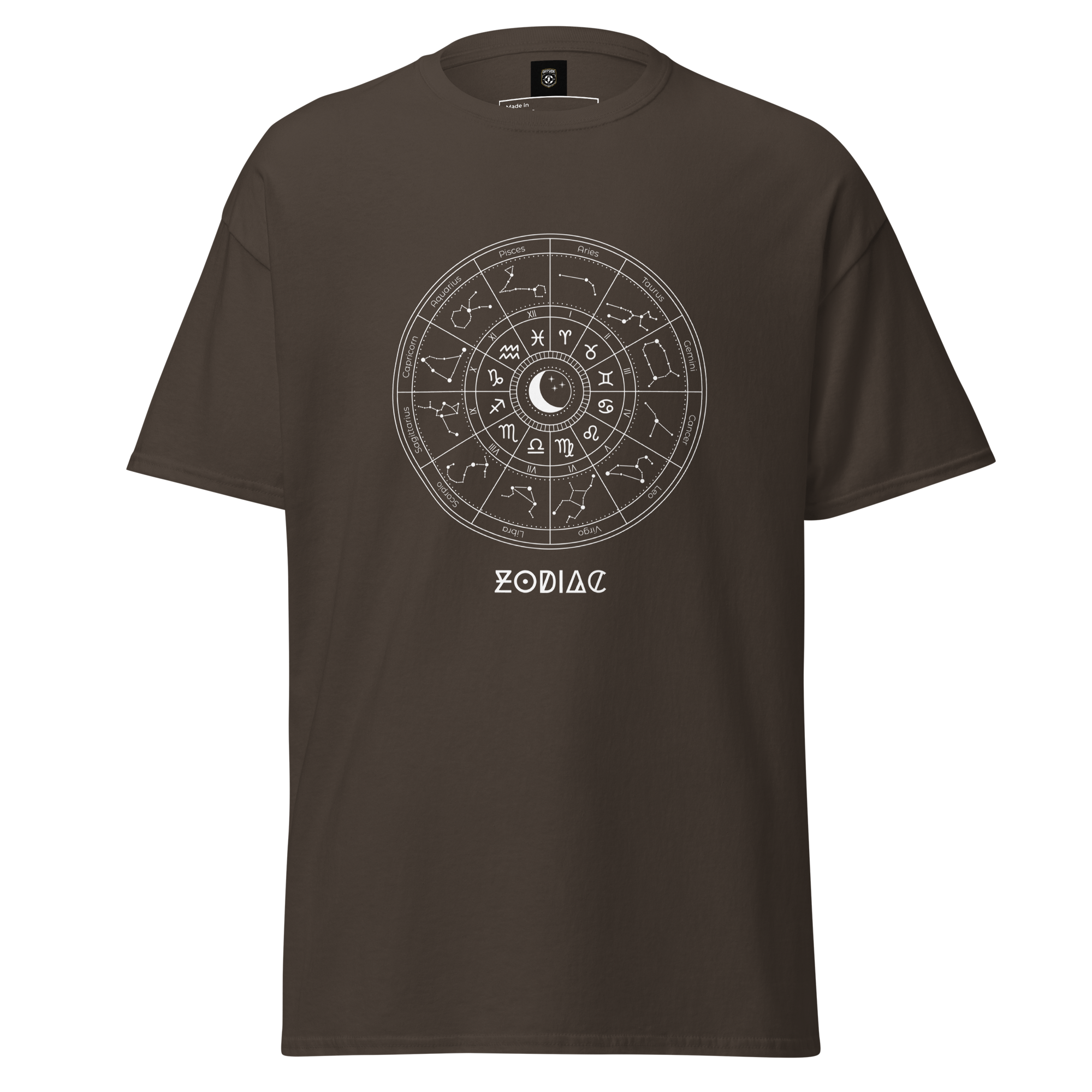 Celestial Zodiac Wheel Graphic Tee
