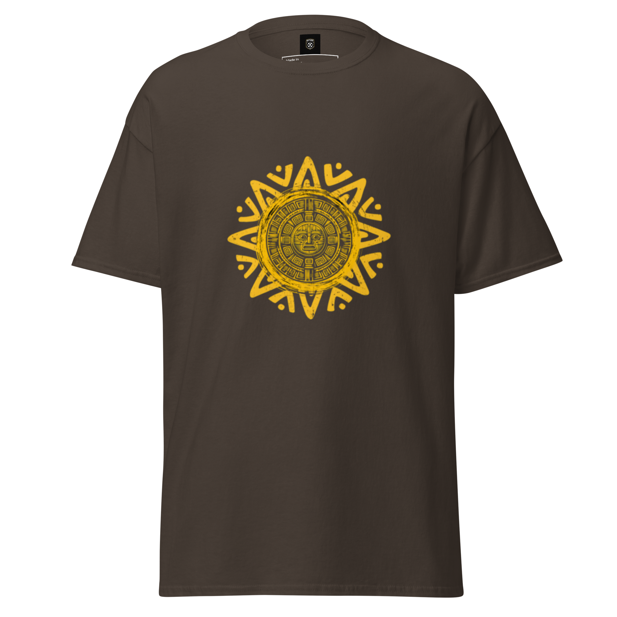 Unisex Aztec Sun Stone T-Shirt for Cultural Style - OFFSIDE CLUB