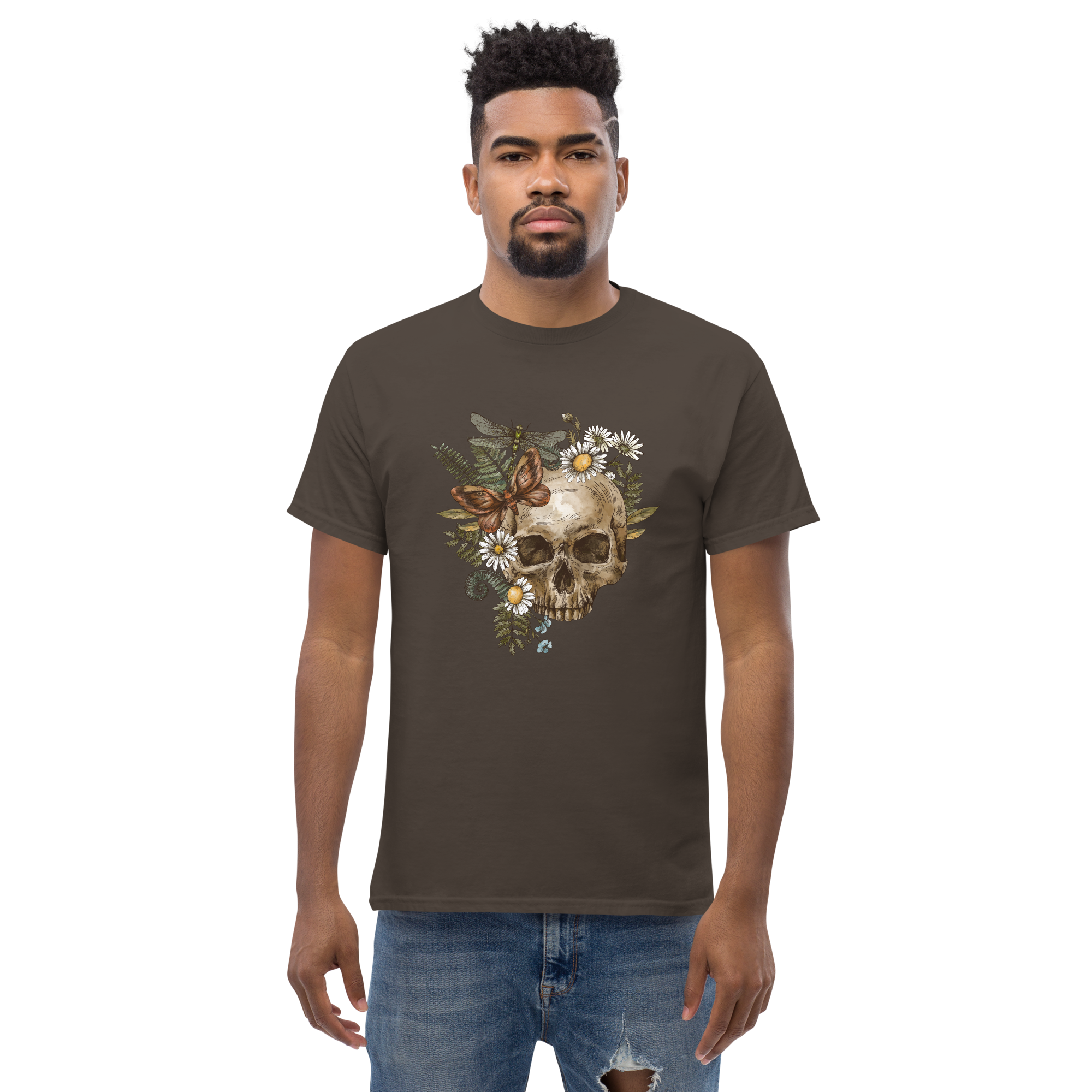 Botanical Skull T-Shirt - Heavyweight Style and Comfort for Trendsetters - OFFSIDE CLUB