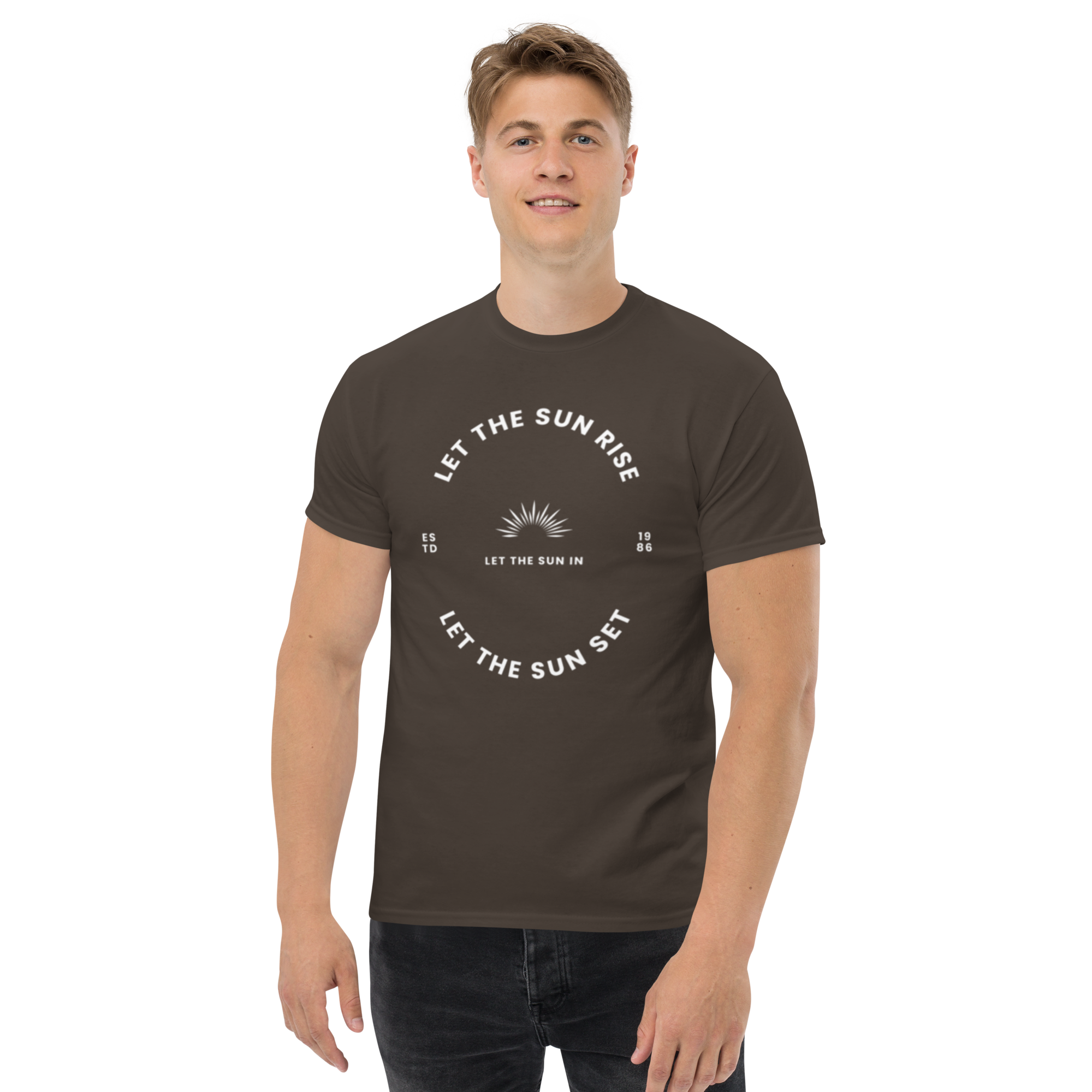 Let the Sun Rise Minimalist Graphic Tee for Effortless Style - OFFSIDE CLUB