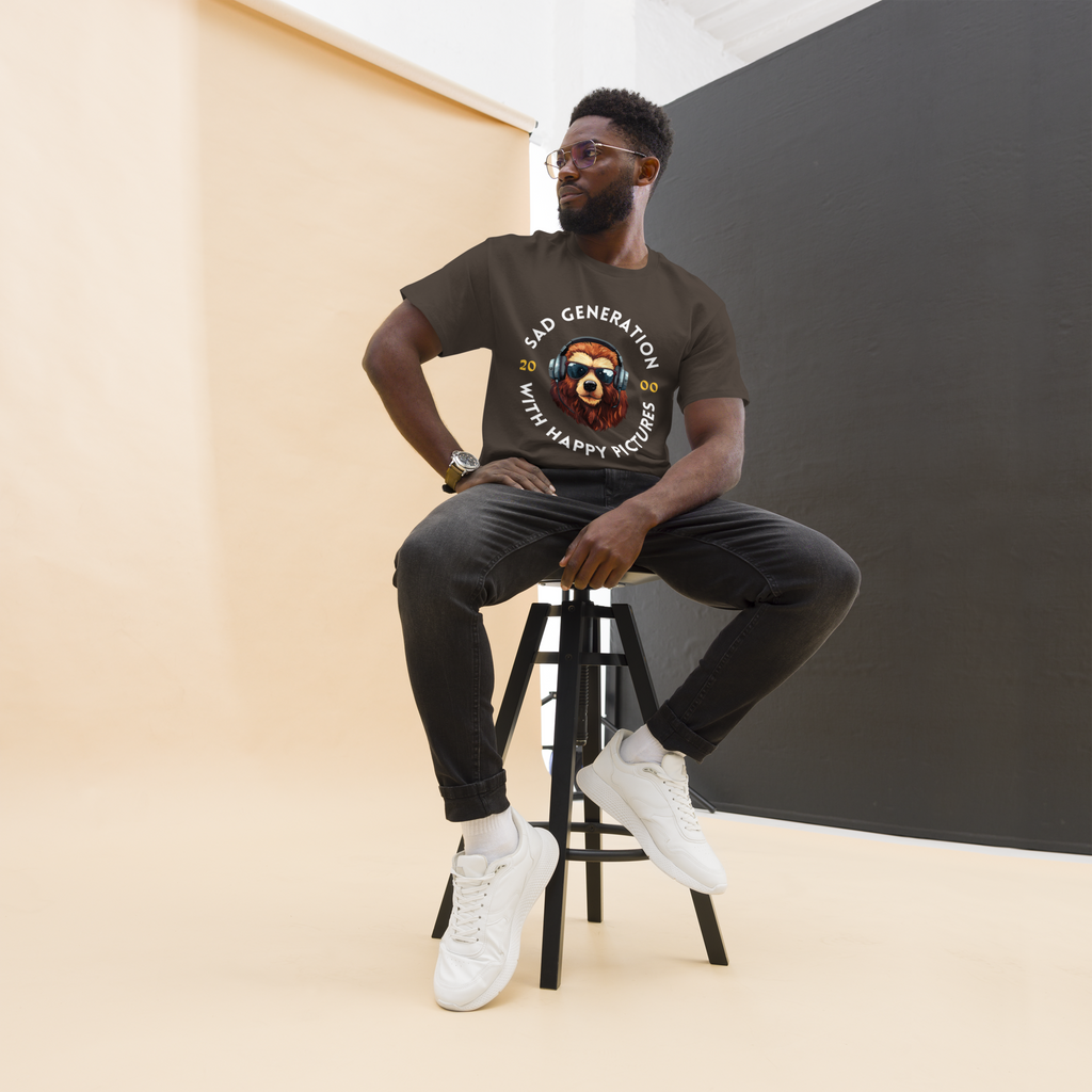 Sad Generation Bear Tee - Trendy Graphic T-Shirt for Streetwear Lovers