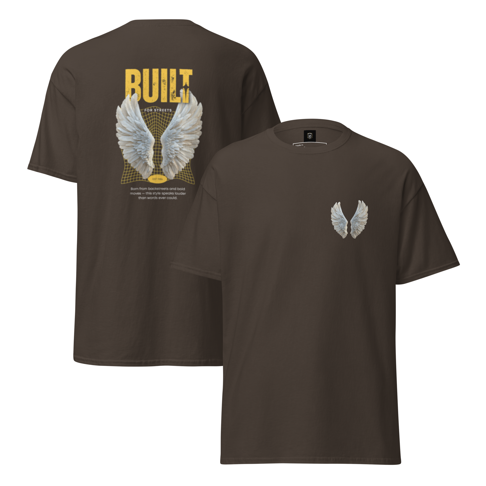 "BUILT For Streets" Angel Wings Graphic Tee