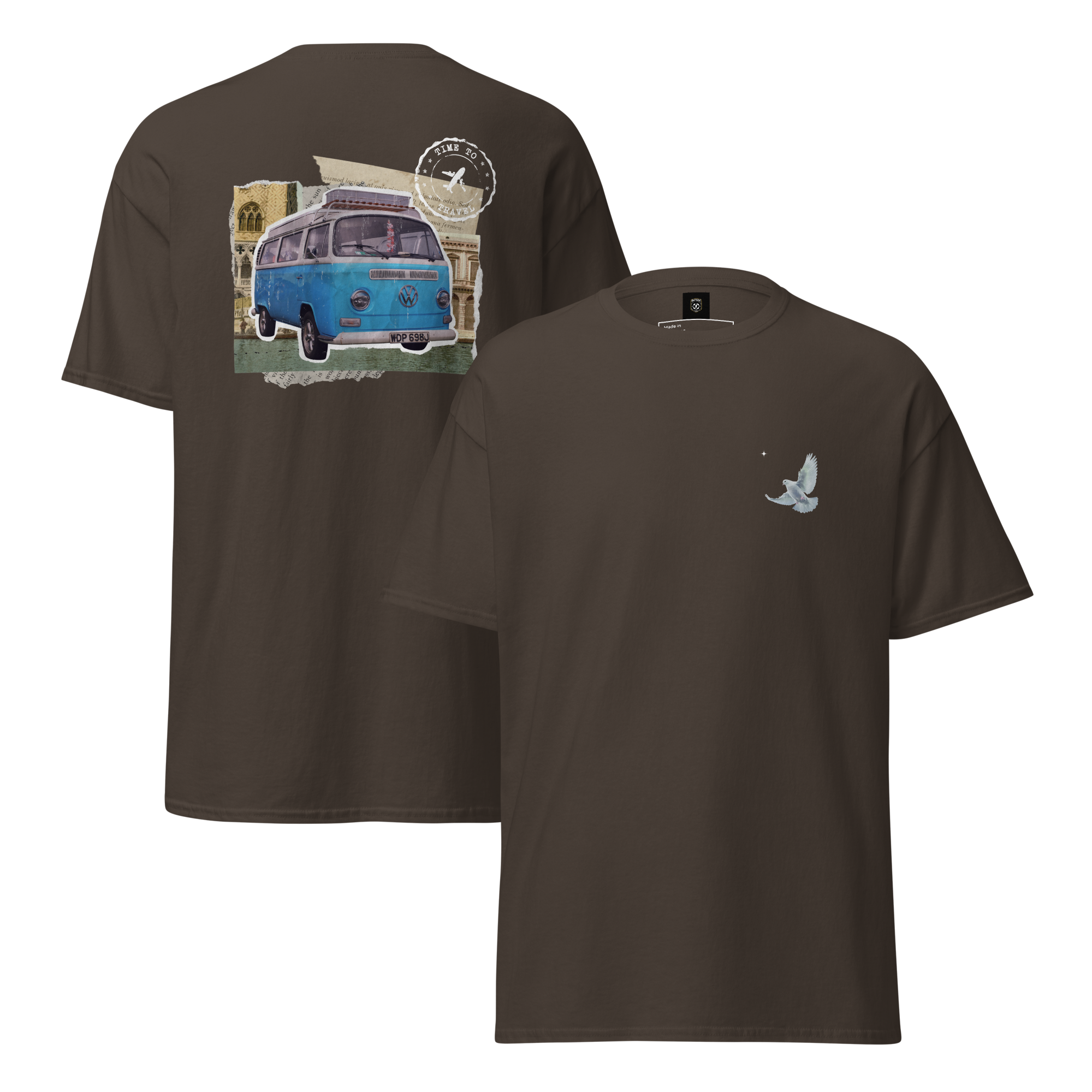 Wanderlust Graphic Tee for Adventure Seekers - Retro Van Design - OFFSIDE CLUB