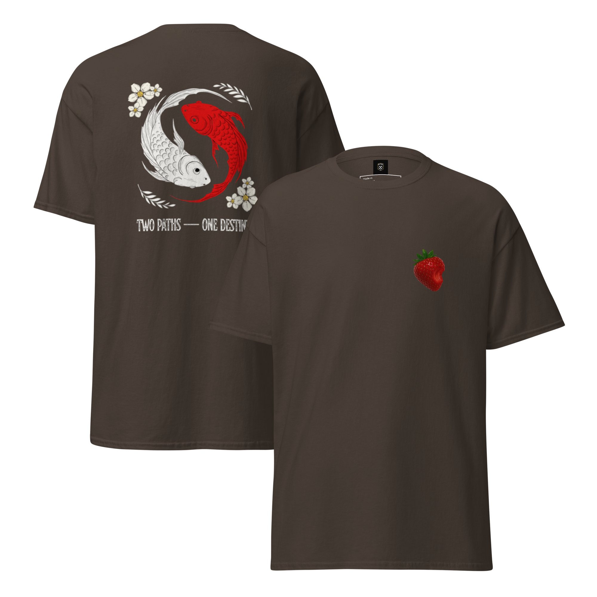 Two Paths Koi Graphic Tee - Stylish and Unique Koi Design T-Shirt - OFFSIDE CLUB
