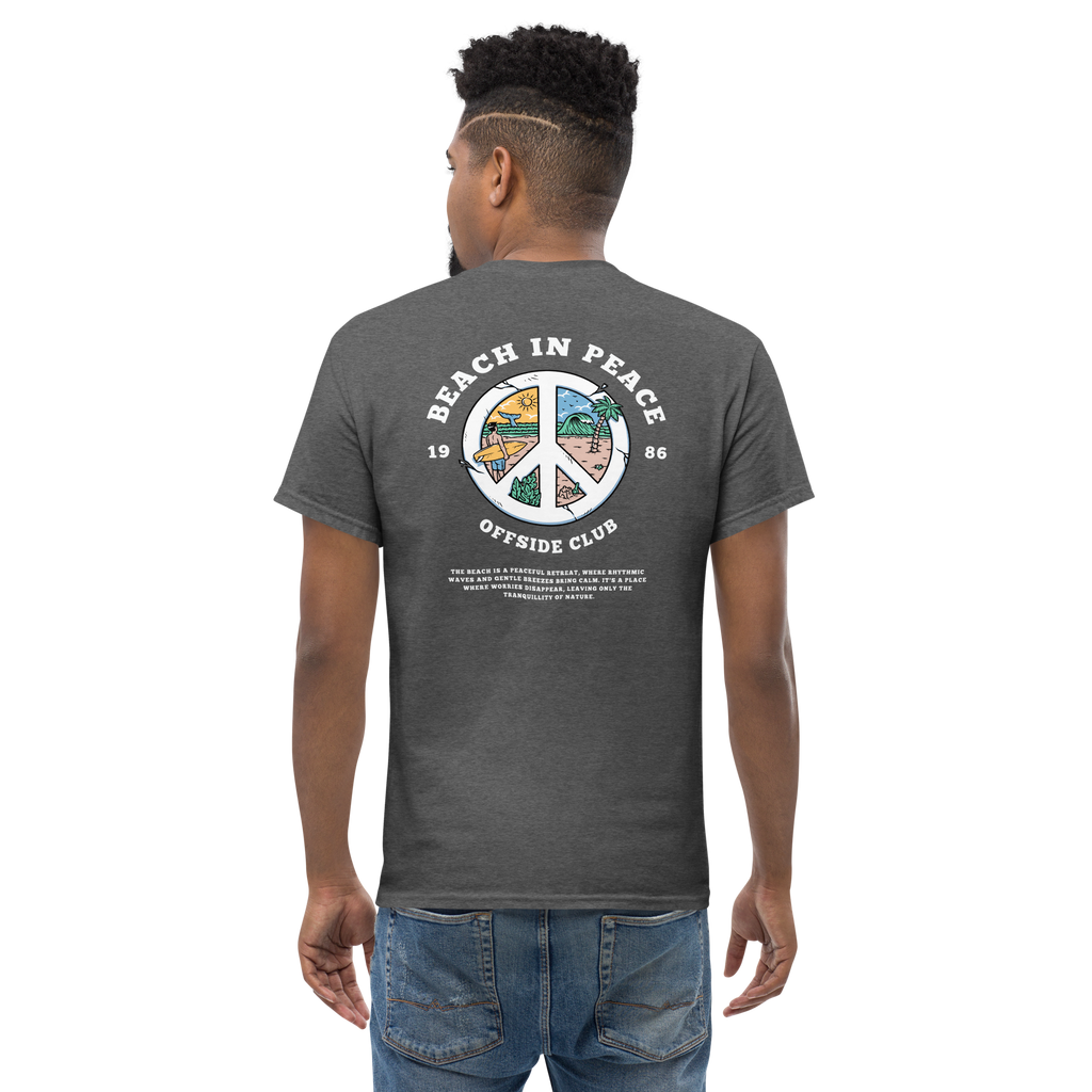 Beach in Peace Tee - Retro Graphic Comfort and Style - OFFSIDE CLUB