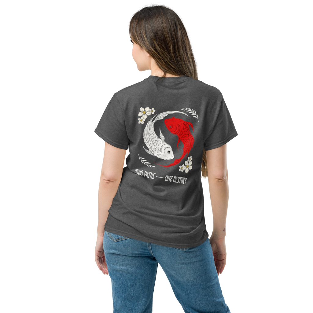 Two Paths Koi Graphic Tee - Stylish and Unique Koi Design T-Shirt - OFFSIDE CLUB