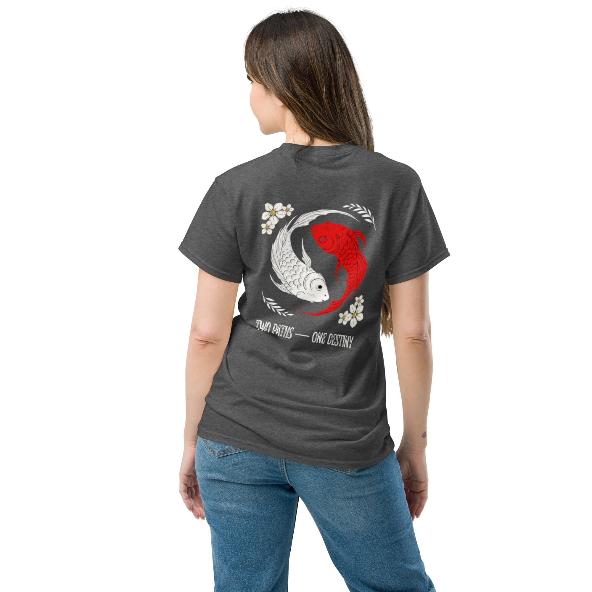 Two Paths Koi Graphic Tee - Stylish and Unique Koi Design T-Shirt - OFFSIDE CLUB