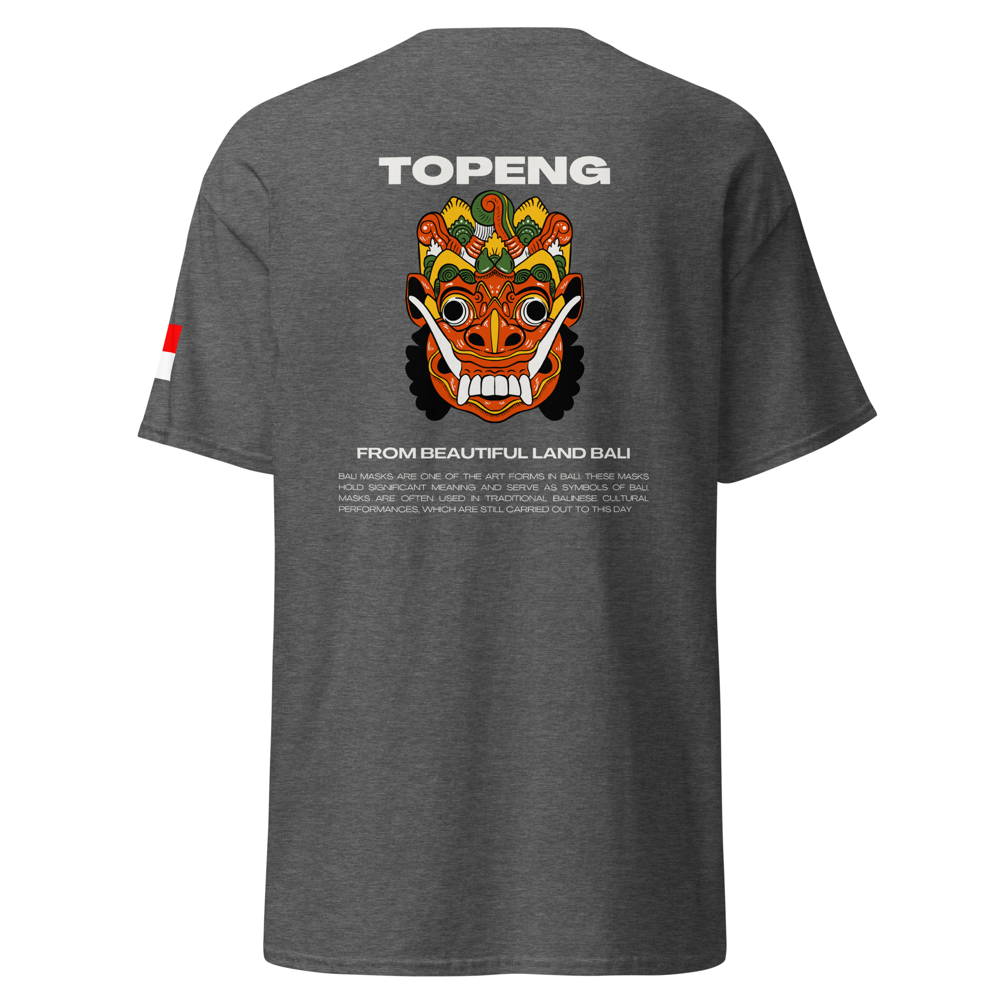 Balinese Topeng Art Tee - Premium Graphic Tee for Unique Style - OFFSIDE CLUB