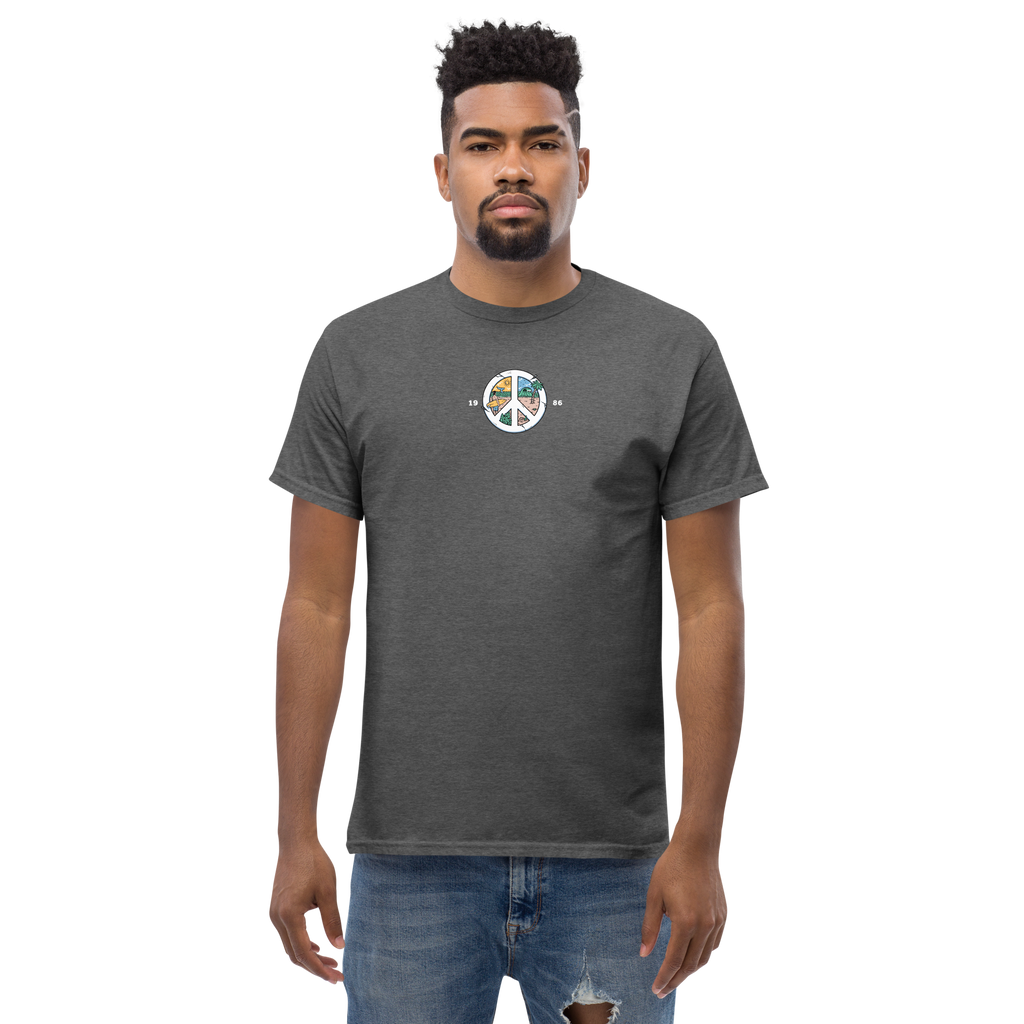Beach in Peace Tee - Retro Graphic Comfort and Style - OFFSIDE CLUB