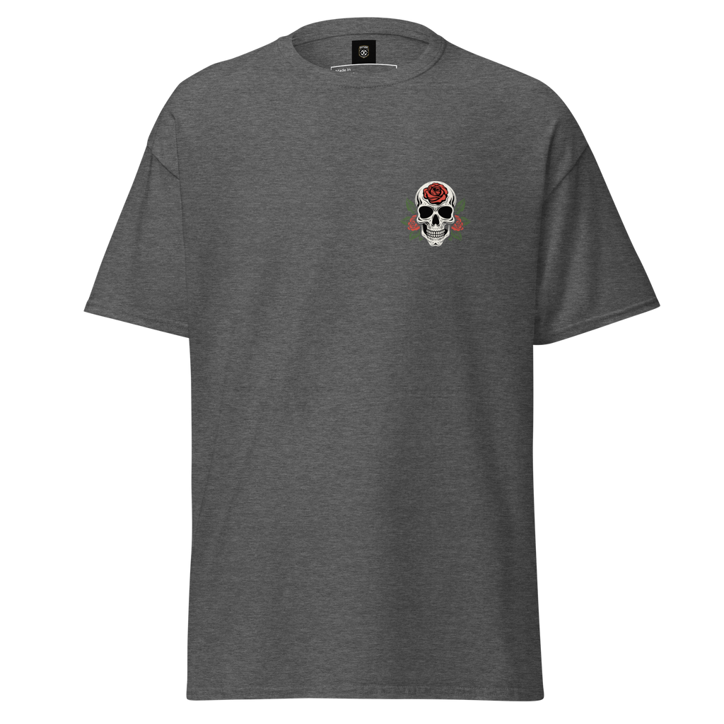 No Regrets Skull Rose Tee - Streetwear Graphic Tee for Bold Style - OFFSIDE CLUB