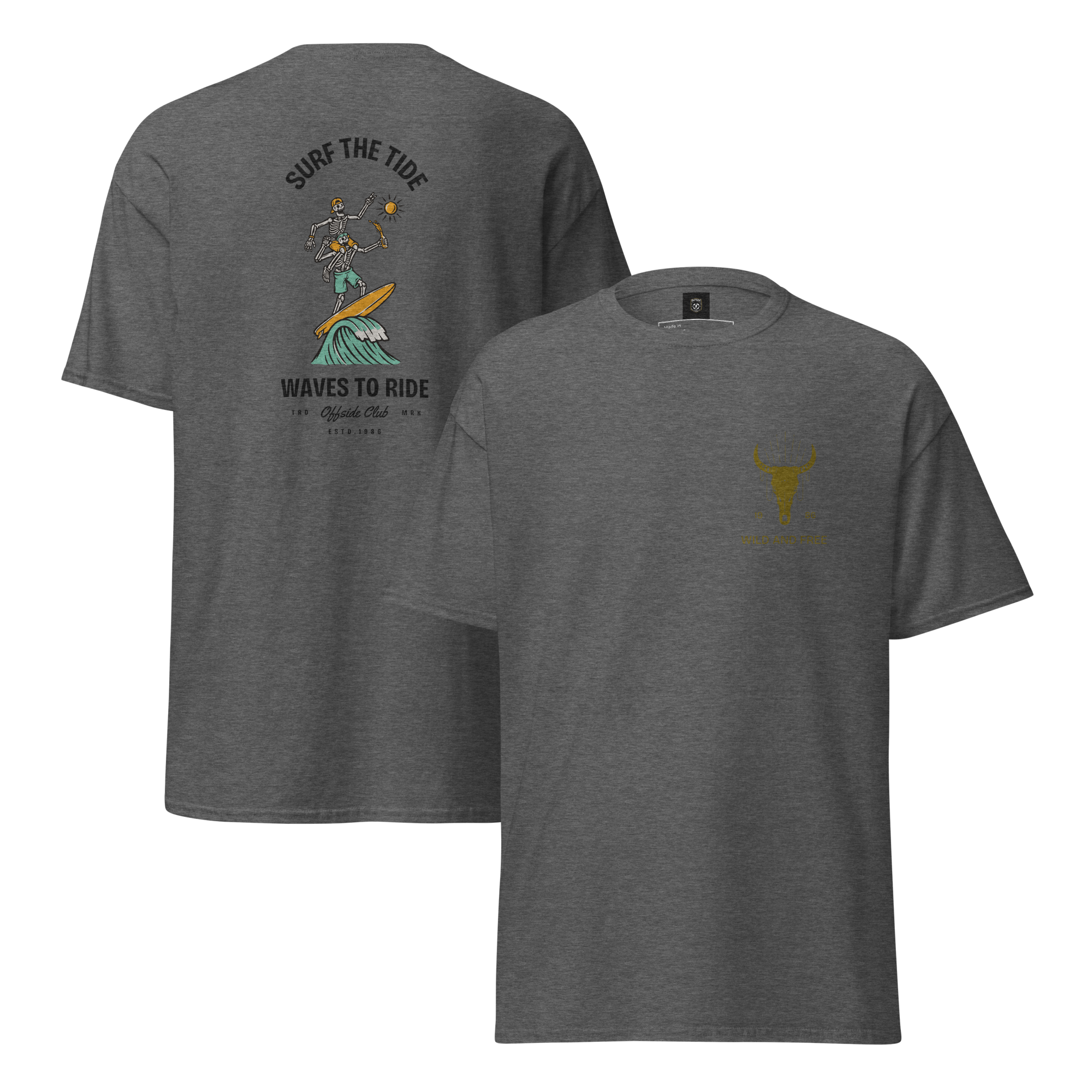 Surf The Tide Men's Surfing Graphic Tee - OFFSIDE CLUB